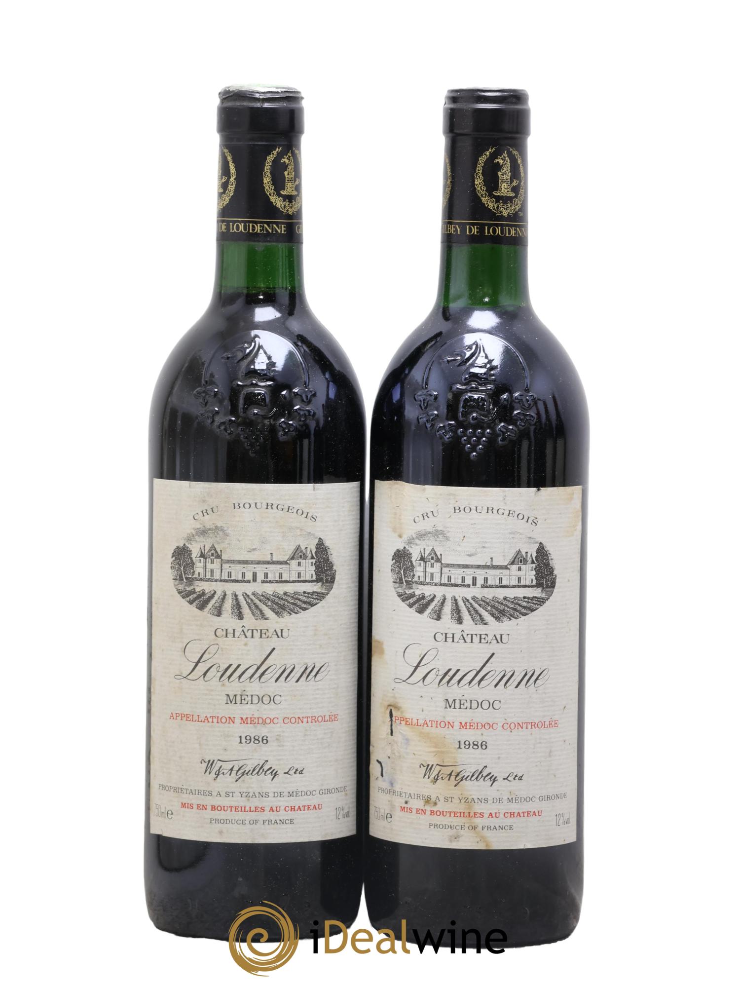 Château Loudenne Cru Bourgeois 1986 - Posten von 2 Flaschen - 0