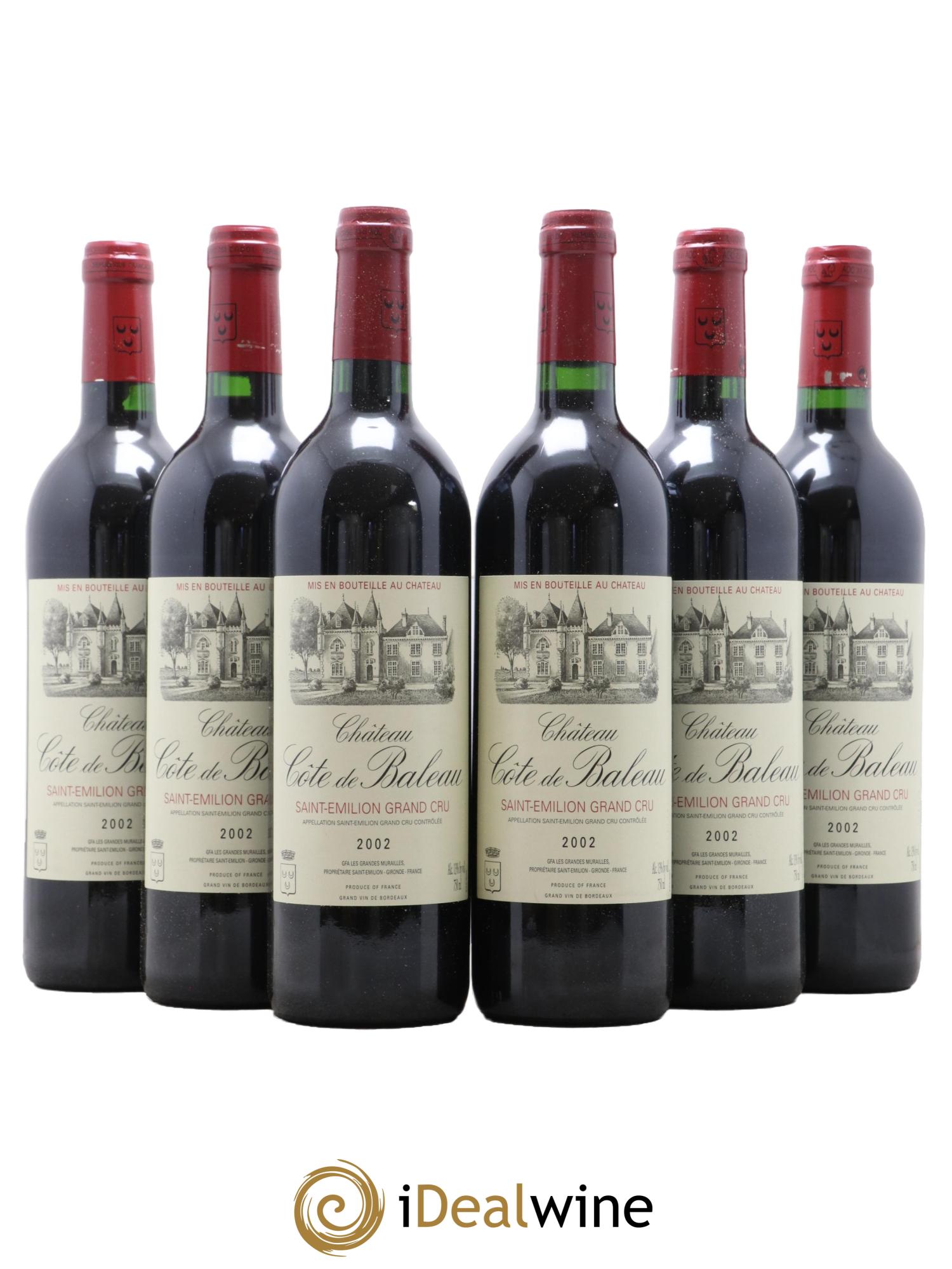 Château Côte de Baleau Grand Cru Classé 2002 - Lot de 6 bouteilles - 0