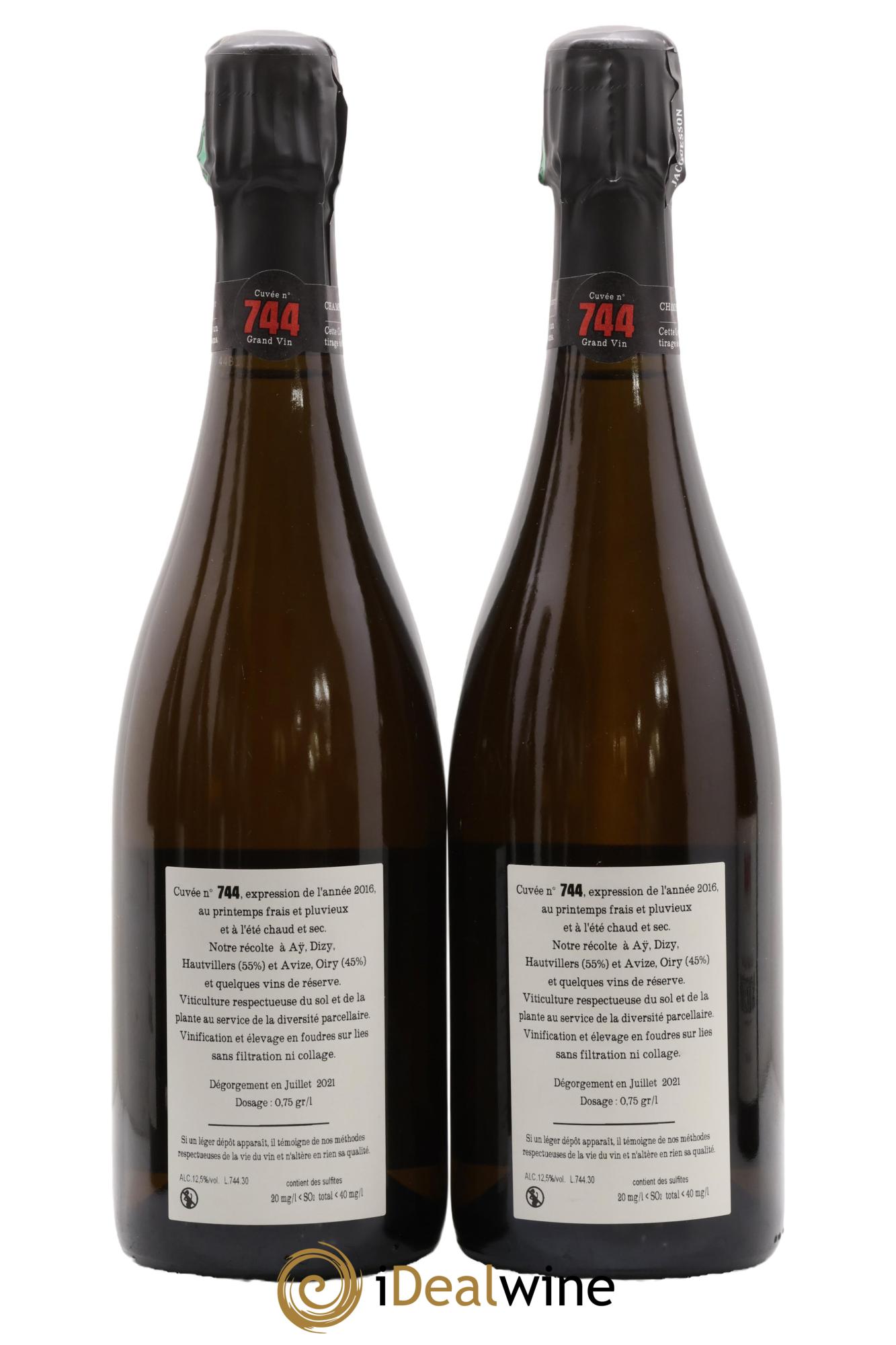 Cuvée 744 Jacquesson - Lot de 2 bouteilles - 1