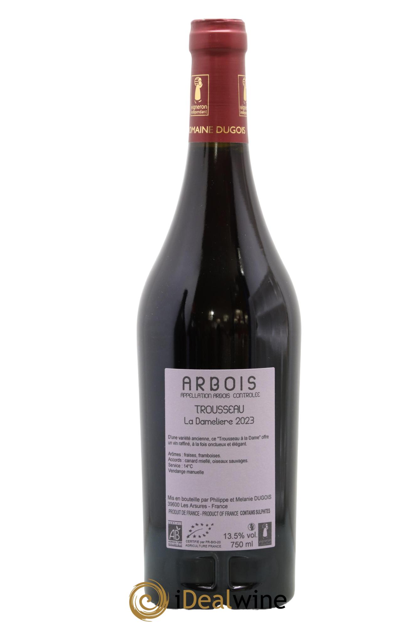 Arbois Trousseau Damelière Domaine Dugois 2023 - Posten von 1 Flasche - 1