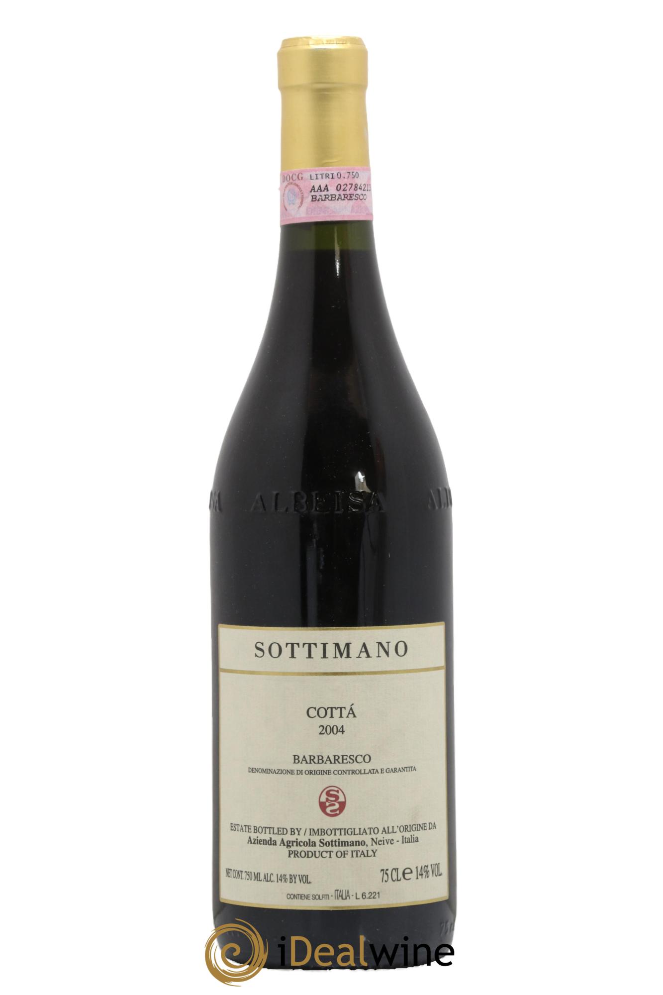 Barbaresco DOCG Cottà Sottimano 2004 - Lot de 1 bouteille - 0