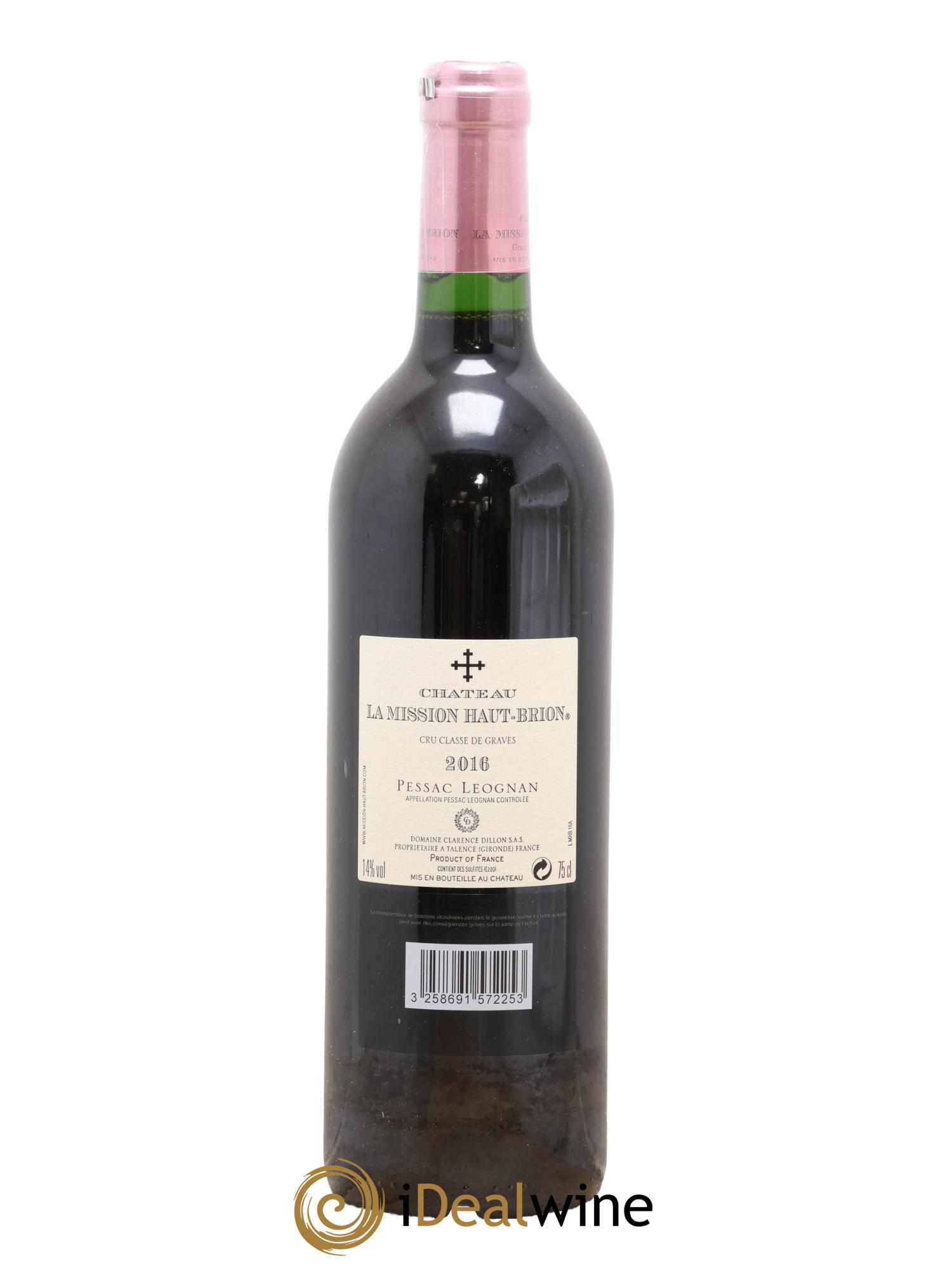 Château la Mission Haut-Brion Cru Classé de Graves 2016 - Lot de 1 bouteille - 1