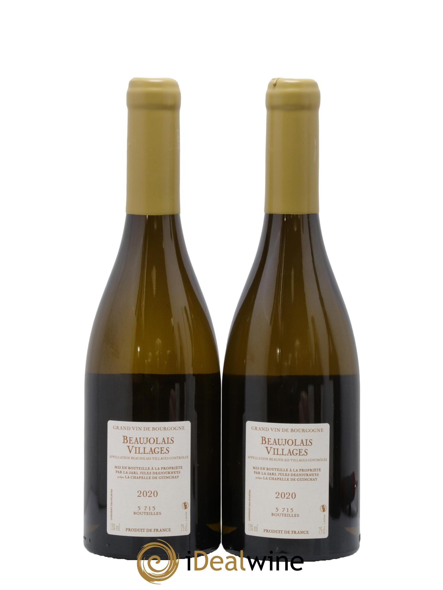 Beaujolais Villages Jules Desjourneys 2020 - Lot of 2 bottles - 1