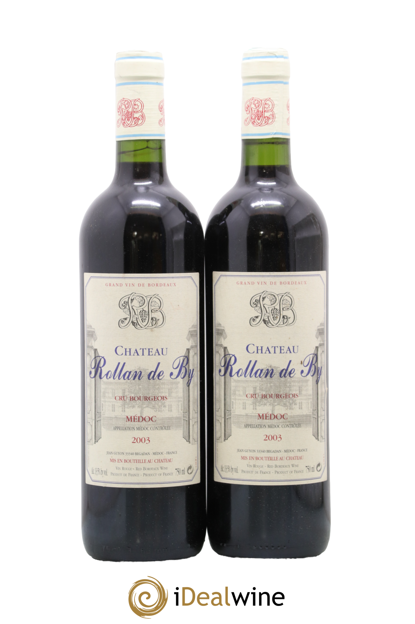 Château Rollan de By Cru Bourgeois 2003 - Lot de 2 bouteilles - 0