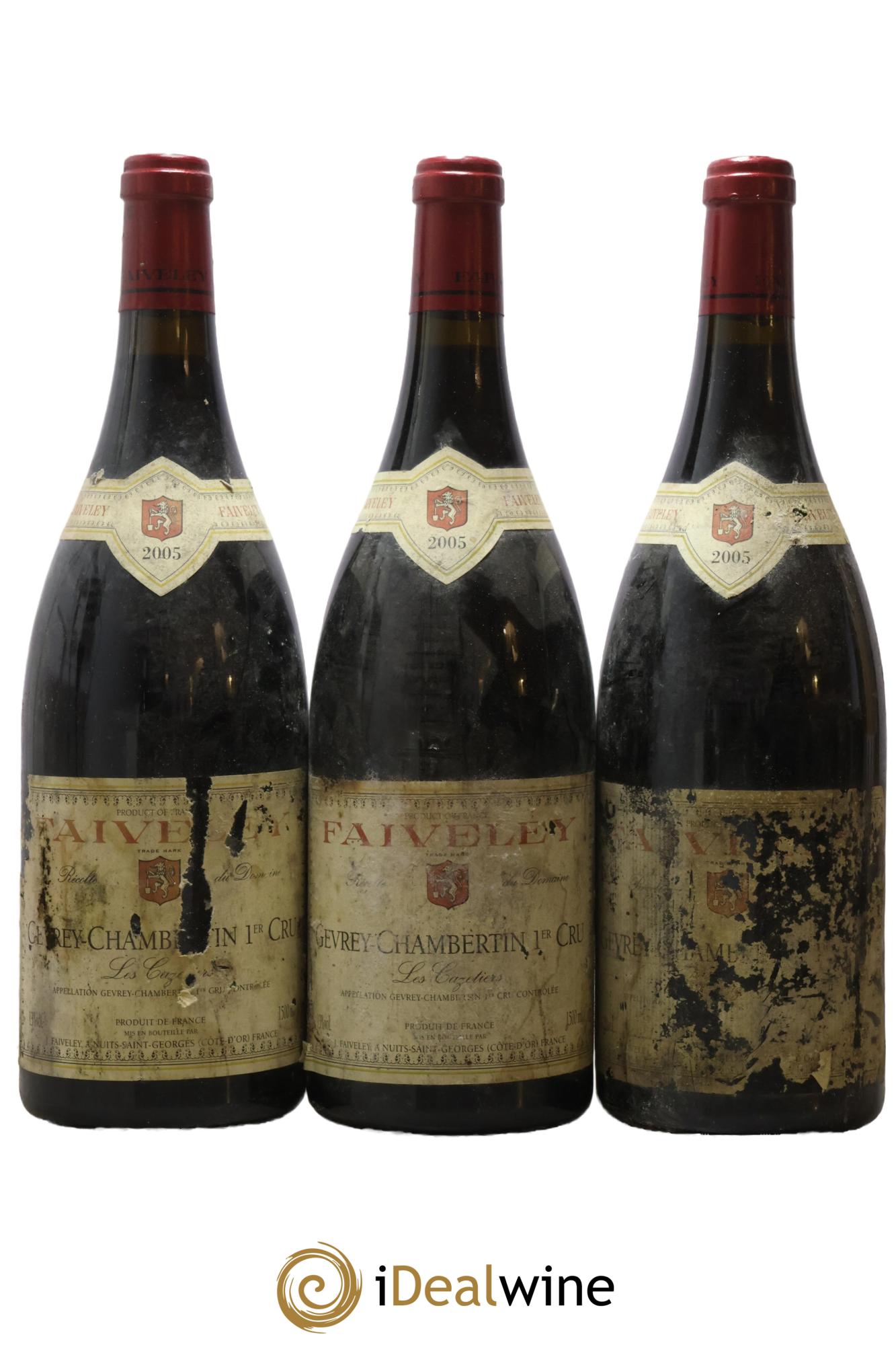 Gevrey-Chambertin 1er Cru Les Cazetiers Faiveley 2005 - Posten von 3 Magnum - 0