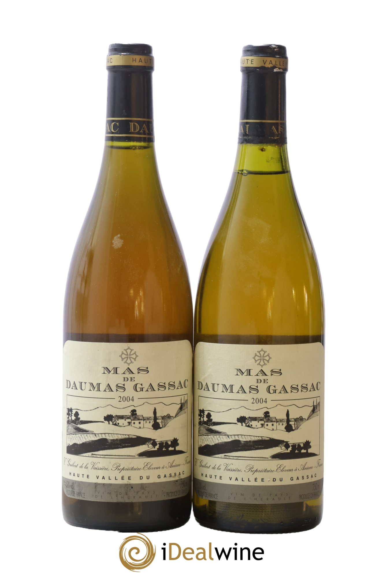 Saint-Guilhem-le-Désert - Cité d'Aniane Mas Daumas Gassac Famille Guibert de La Vaissière 2004 - Lot de 2 bouteilles - 0