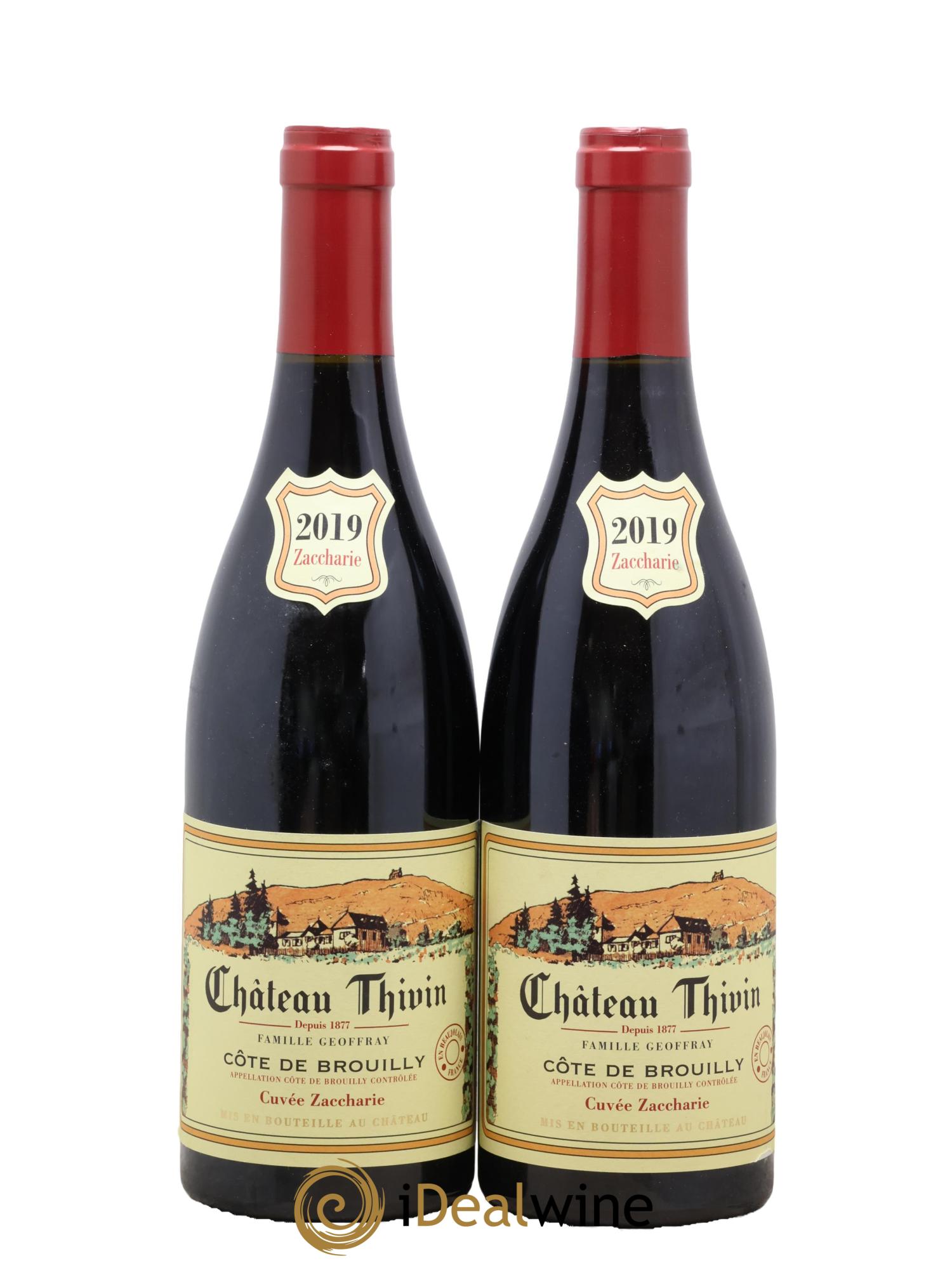 Côte de Brouilly Cuvée Zaccharie Château Thivin 2019 - Lotto di 2 bottiglie - 0