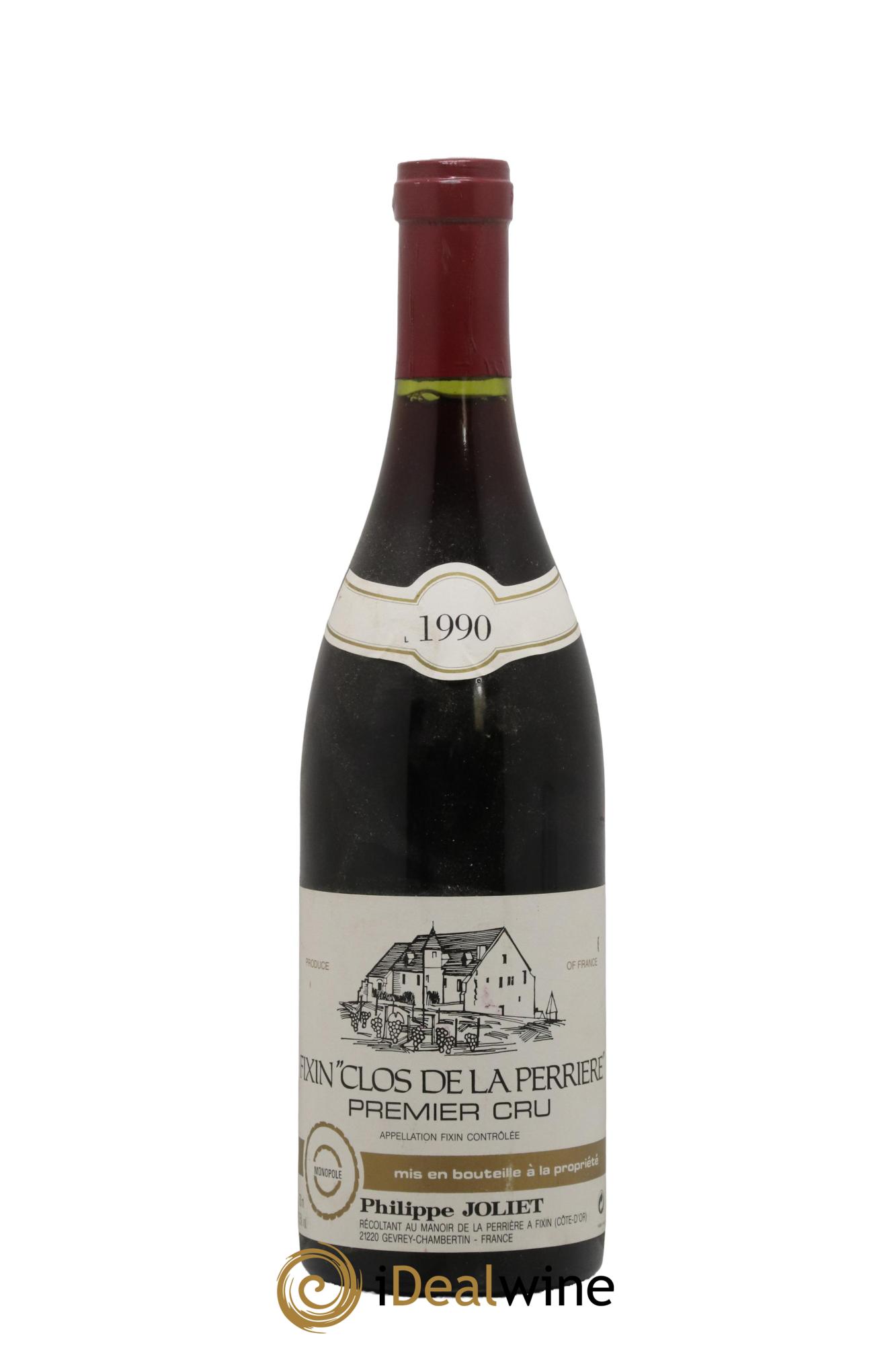 Fixin 1er Cru Clos de la Perrière Joliet Père & Fils (Domaine) 1990 - Lot de 1 bouteille - 0