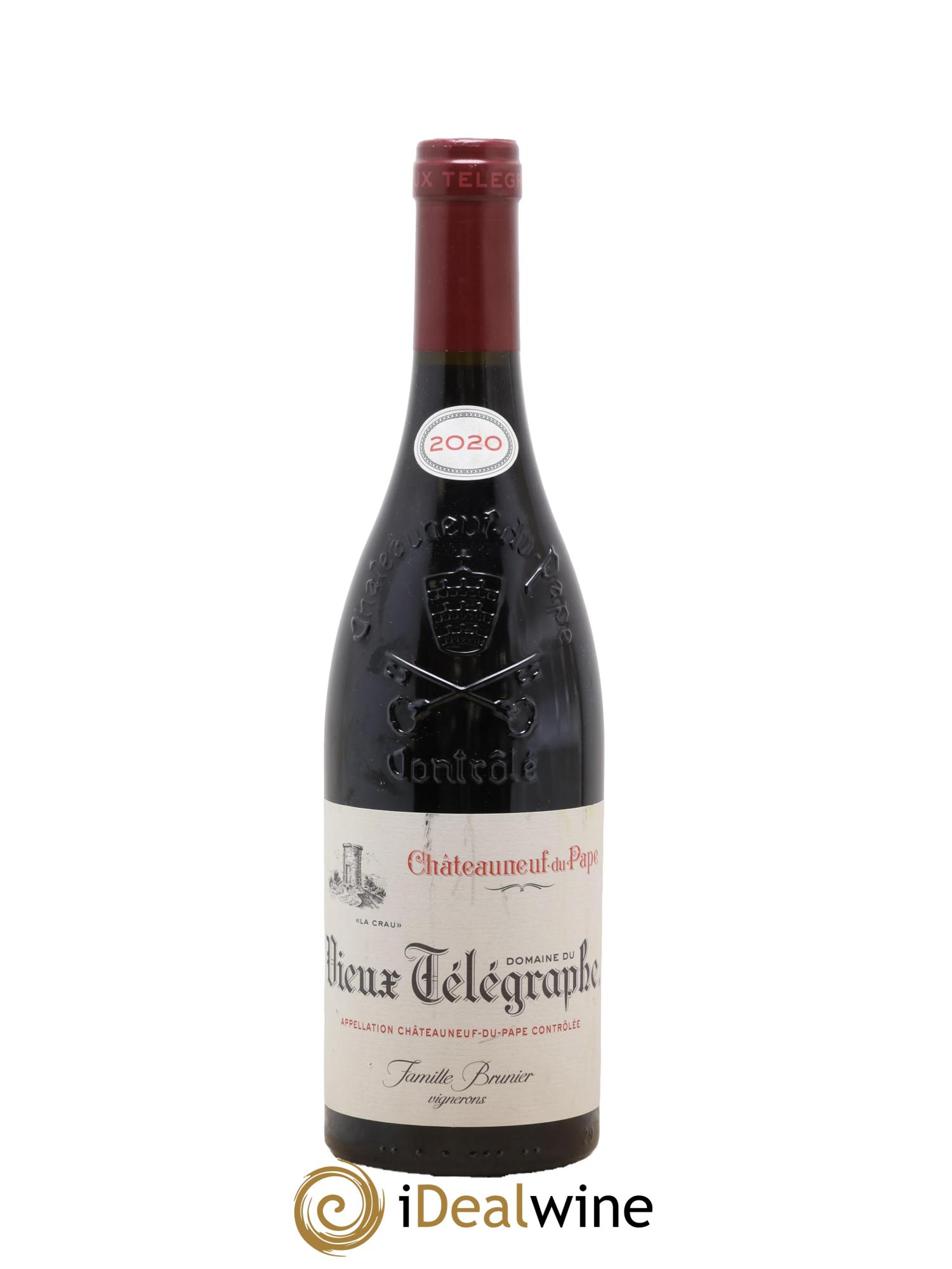 Châteauneuf-du-Pape Vieux Télégraphe (Domaine du) Vignobles Brunier 2020 - Lot of 1 bottle - 0