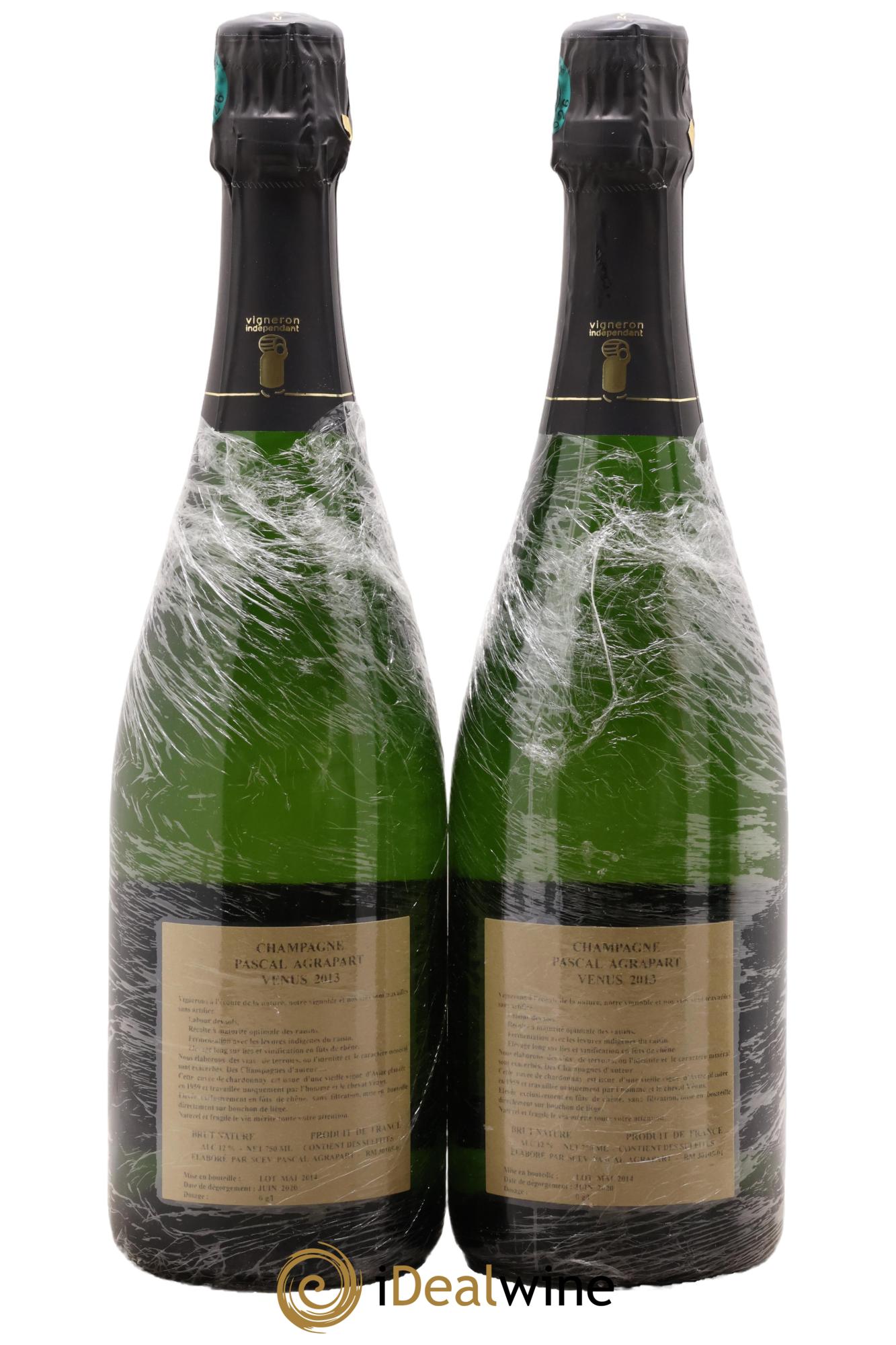 Vénus Blanc de Blancs Brut Nature Pascal Agrapart 2013 - Lot de 2 bouteilles - 1