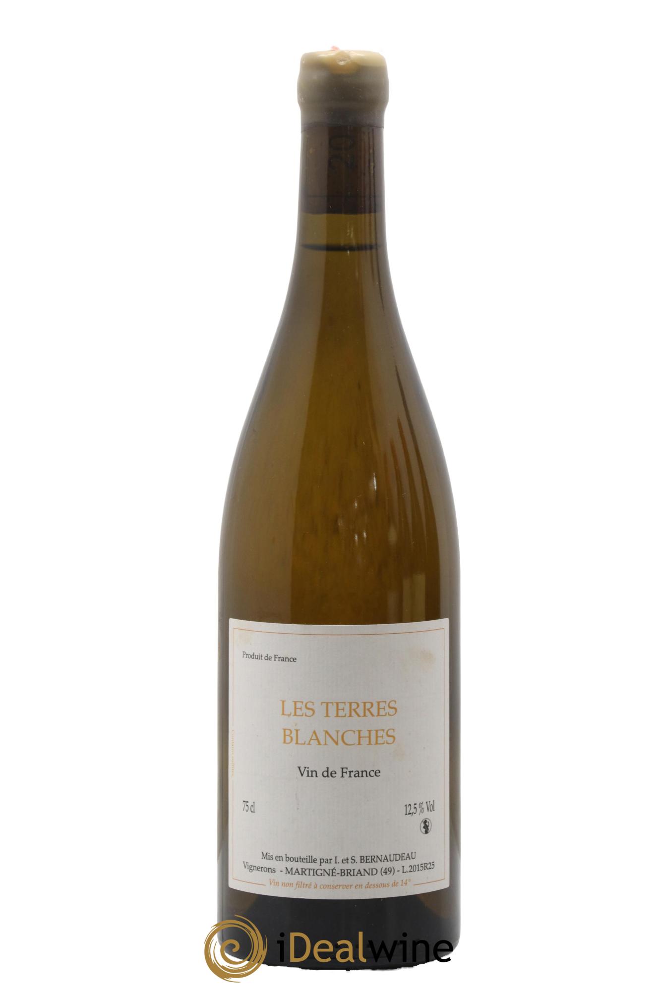 Vin de France Les Terres Blanches Stéphane Bernaudeau 2015 - Lot de 1 bouteille - 0