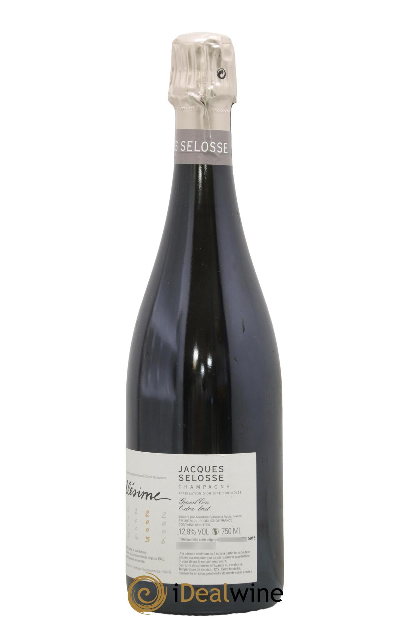 Blanc de Blancs Grand Cru Extra-Brut Jacques Selosse 2005 - Lot de 1 bouteille - 1