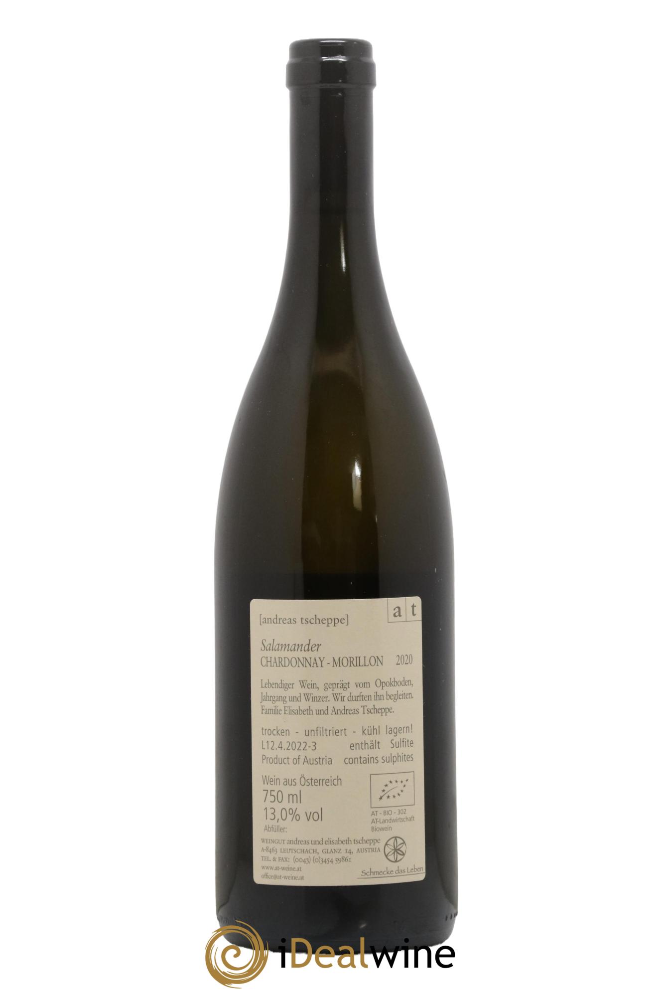 Autriche Salamander Chardonnay Andreas Tscheppe 2020 - Lot of 1 bottle - 1