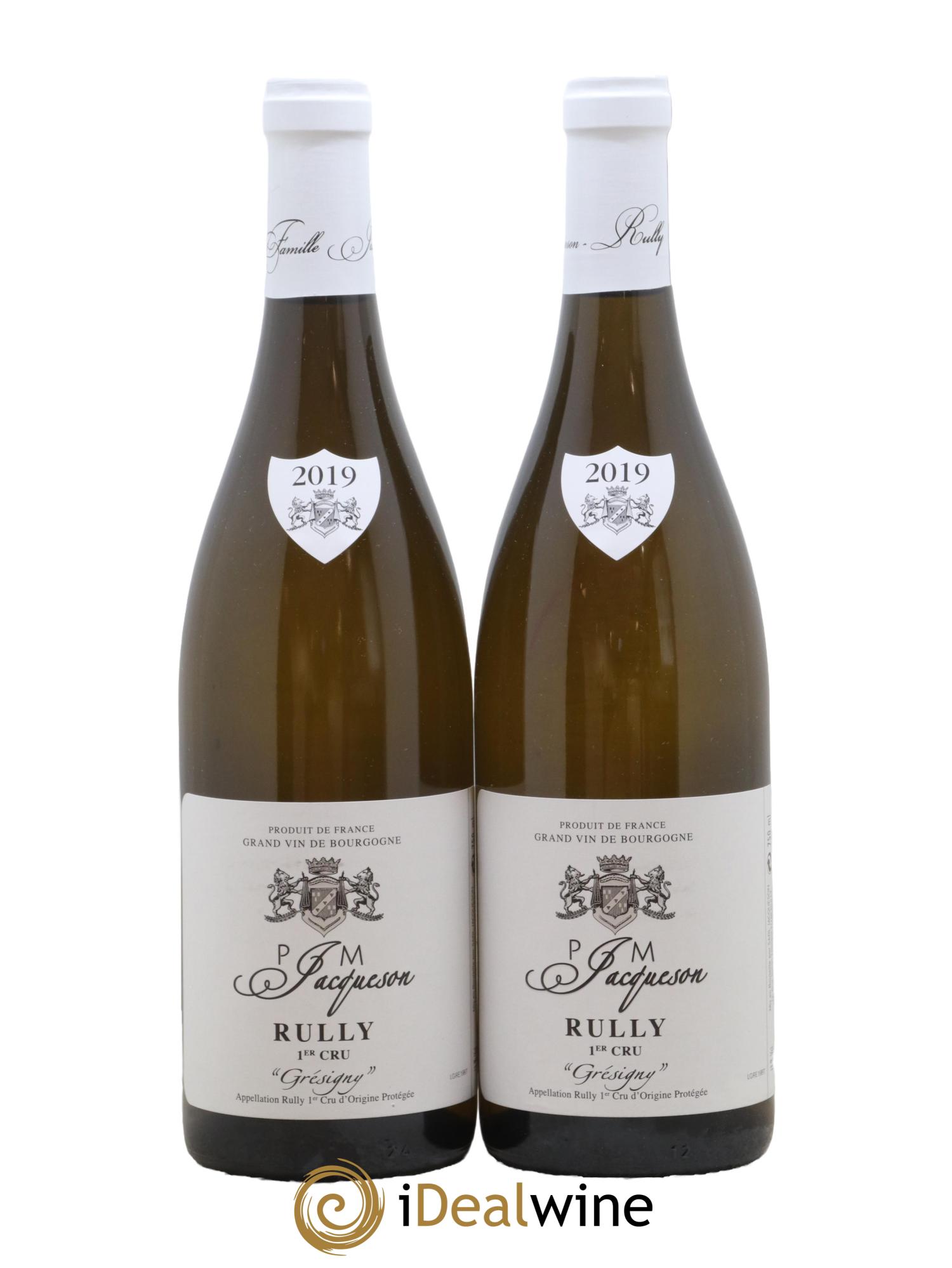 Rully 1er Cru Grésigny Paul & Marie Jacqueson 2019 - Lot de 2 bouteilles - 0