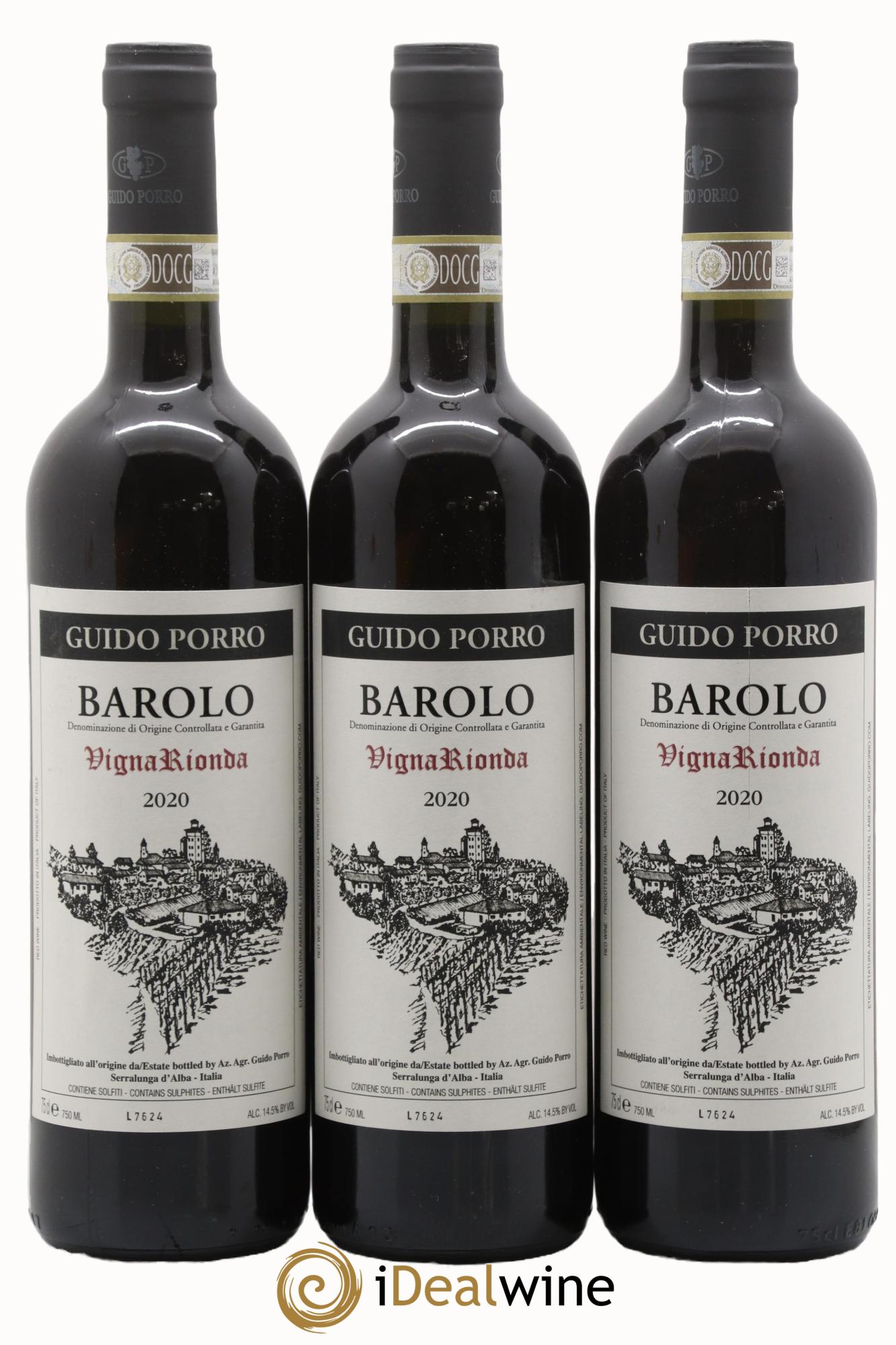 Barolo DOCG Vigna Rionda Guido Porro 2020 - Lotto di 3 bottiglie - 0