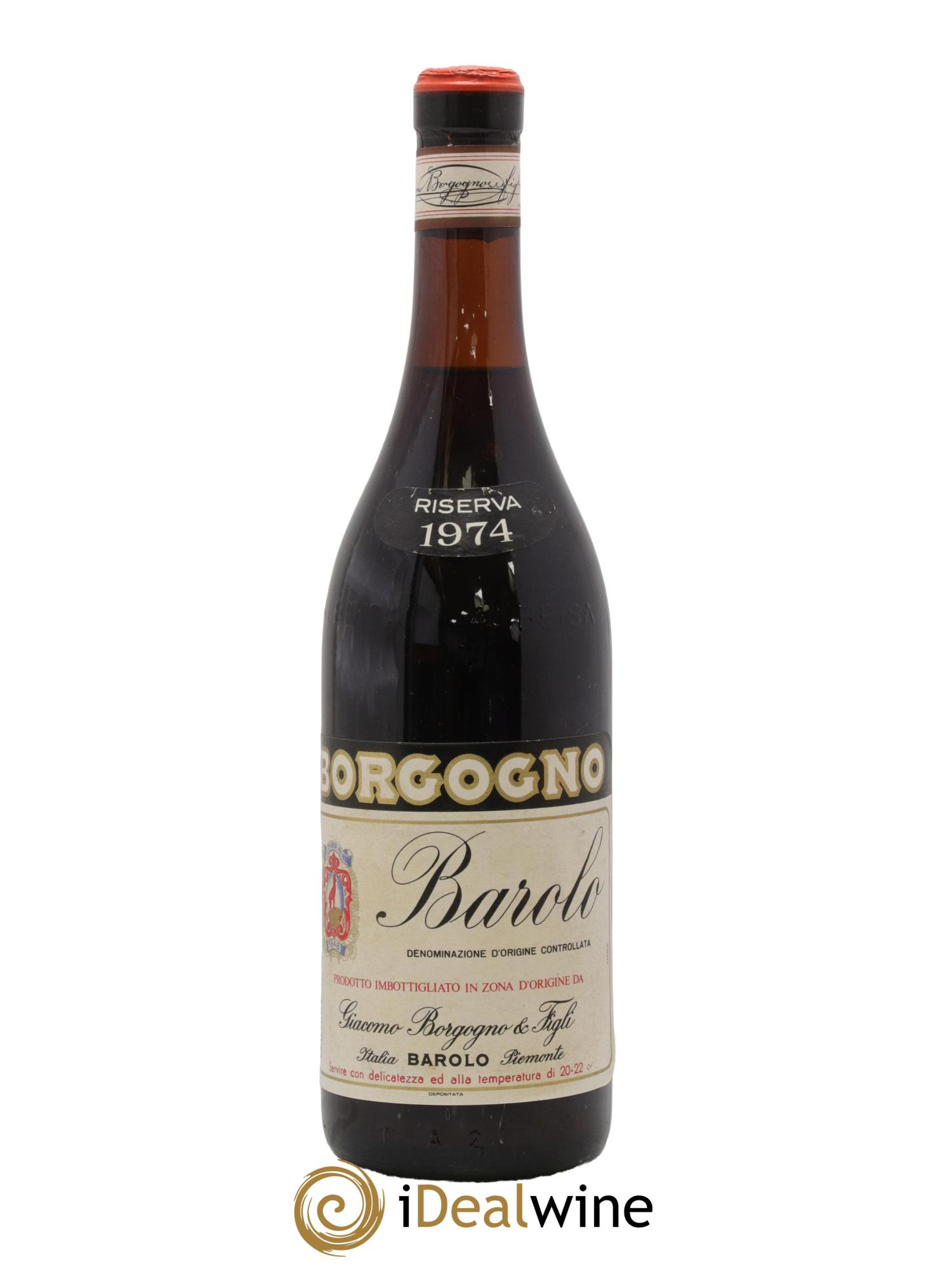 Barolo DOCG Riserva Giacomo Borgogno 1974 - Lotto di 1 bottiglia - 0