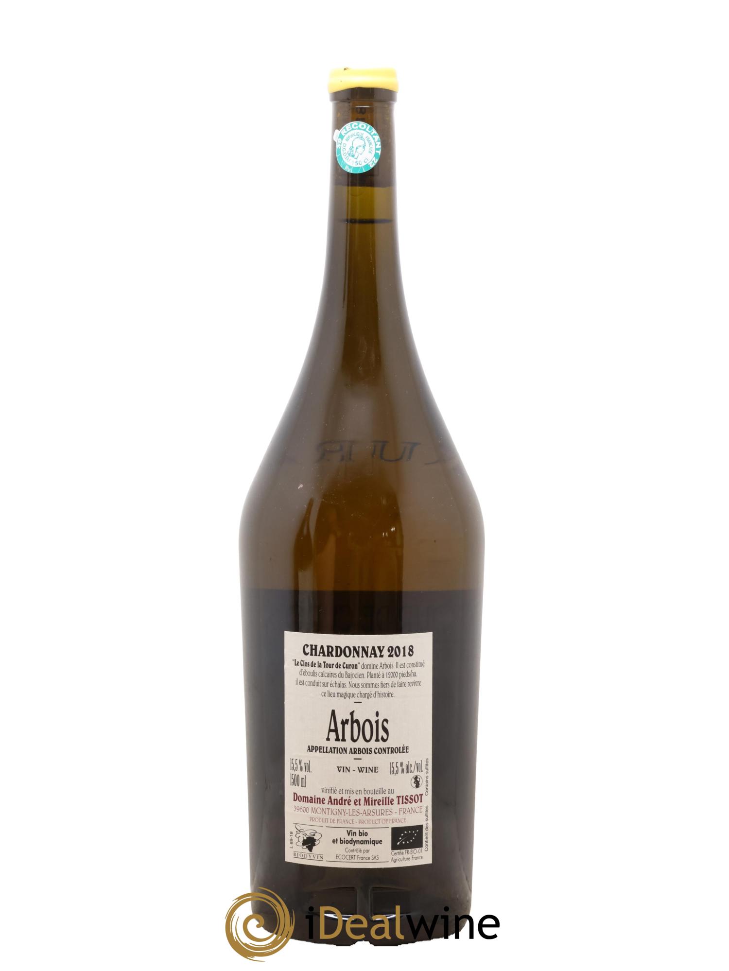 Arbois Chardonnay Le Clos de la Tour de Curon Bénédicte et Stéphane Tissot  2018 - Lotto di 1 magnum - 1