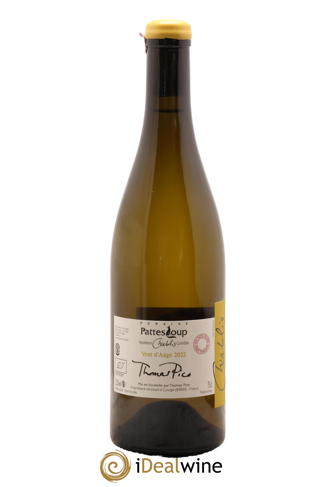 Chablis Vent d'Ange Pattes Loup (Domaine) Mise tardive 2022 - Lot de 1 bouteille - 1