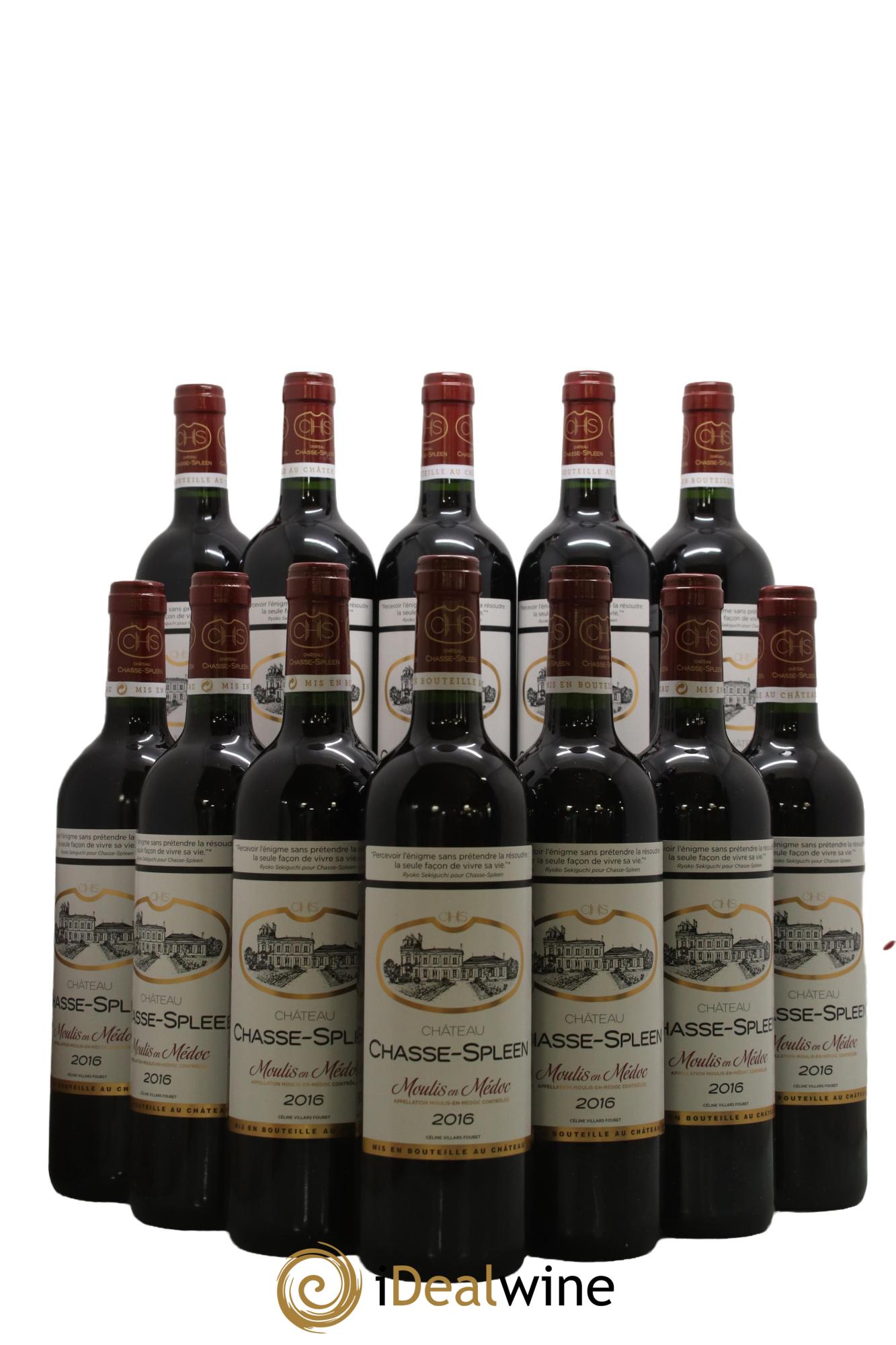 Château Chasse Spleen 2016 - Lot of 12 bottles - 0