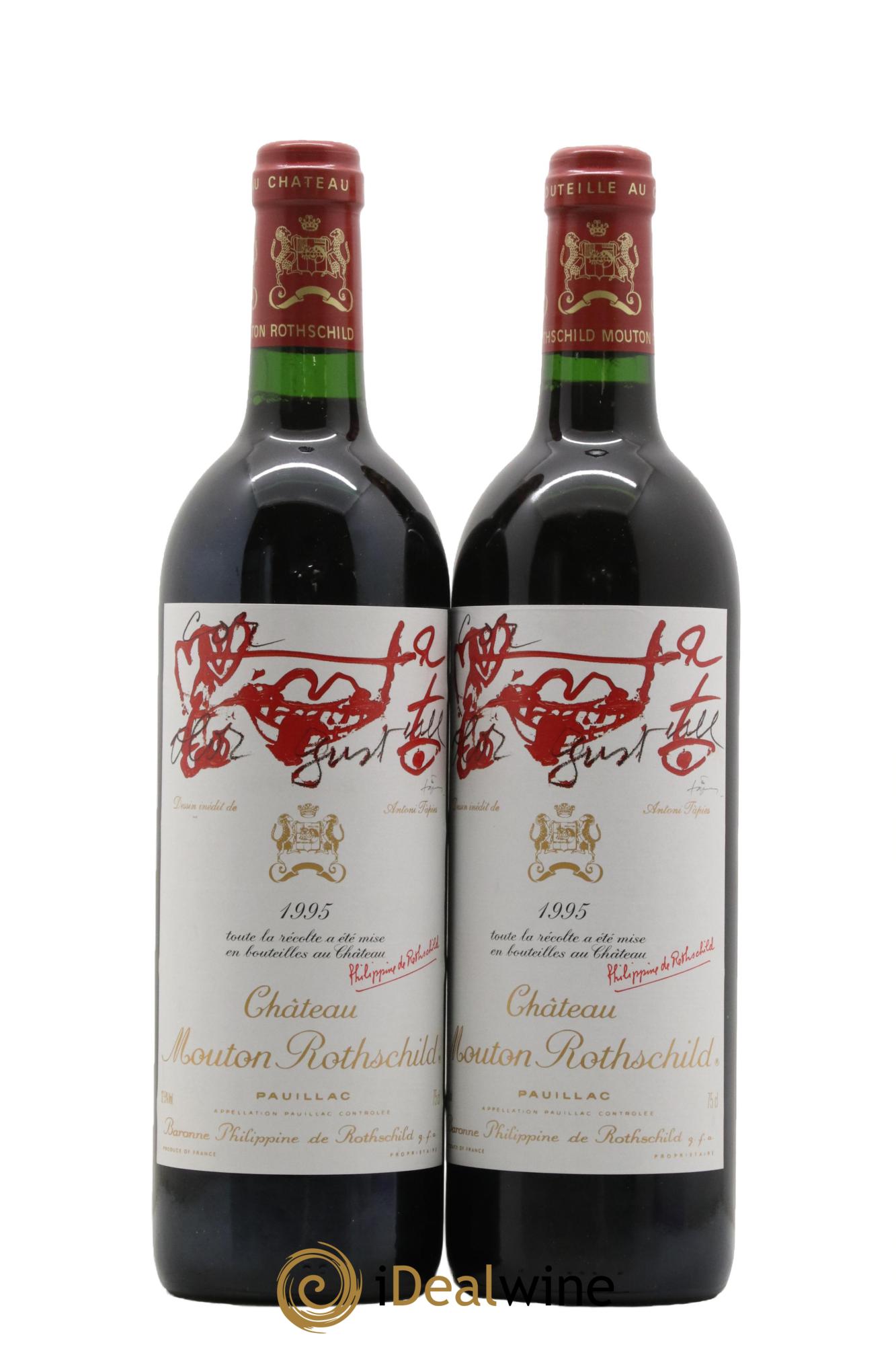 Château Mouton Rothschild 1er Grand Cru Classé 1995 - Lot de 2 bouteilles - 0