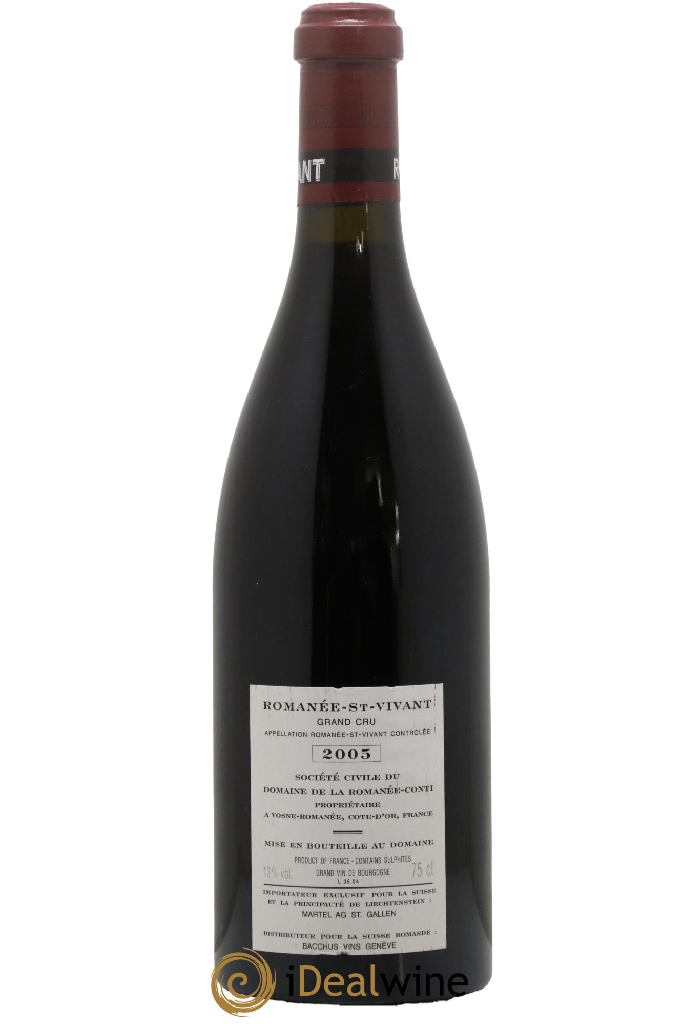 Romanée-Saint-Vivant Grand Cru Domaine de la Romanée-Conti 2005 - Lot of 1 bottle - 1