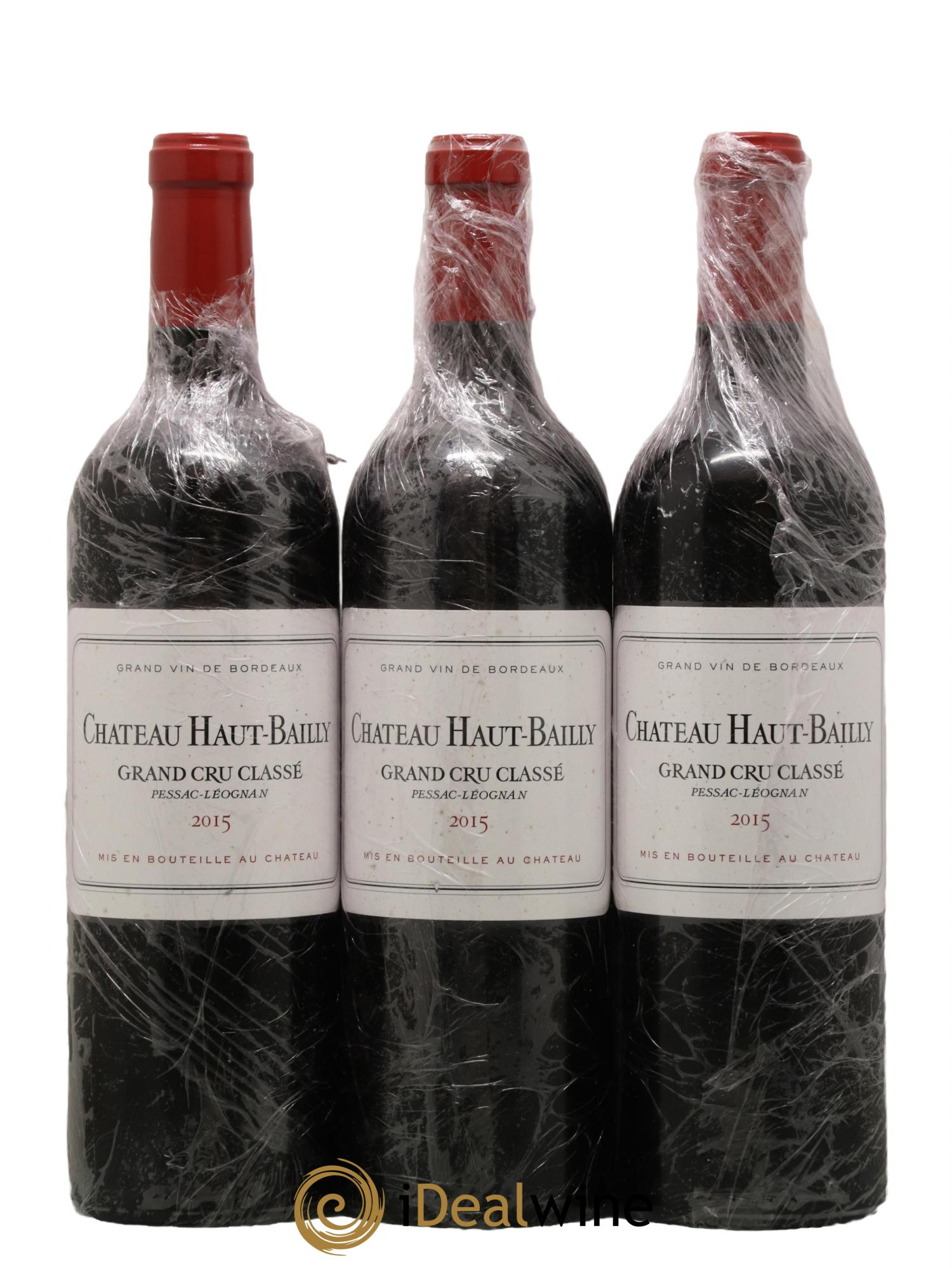 Château Haut-Bailly Cru Classé de Graves 2015 - Lot de 3 bouteilles - 0