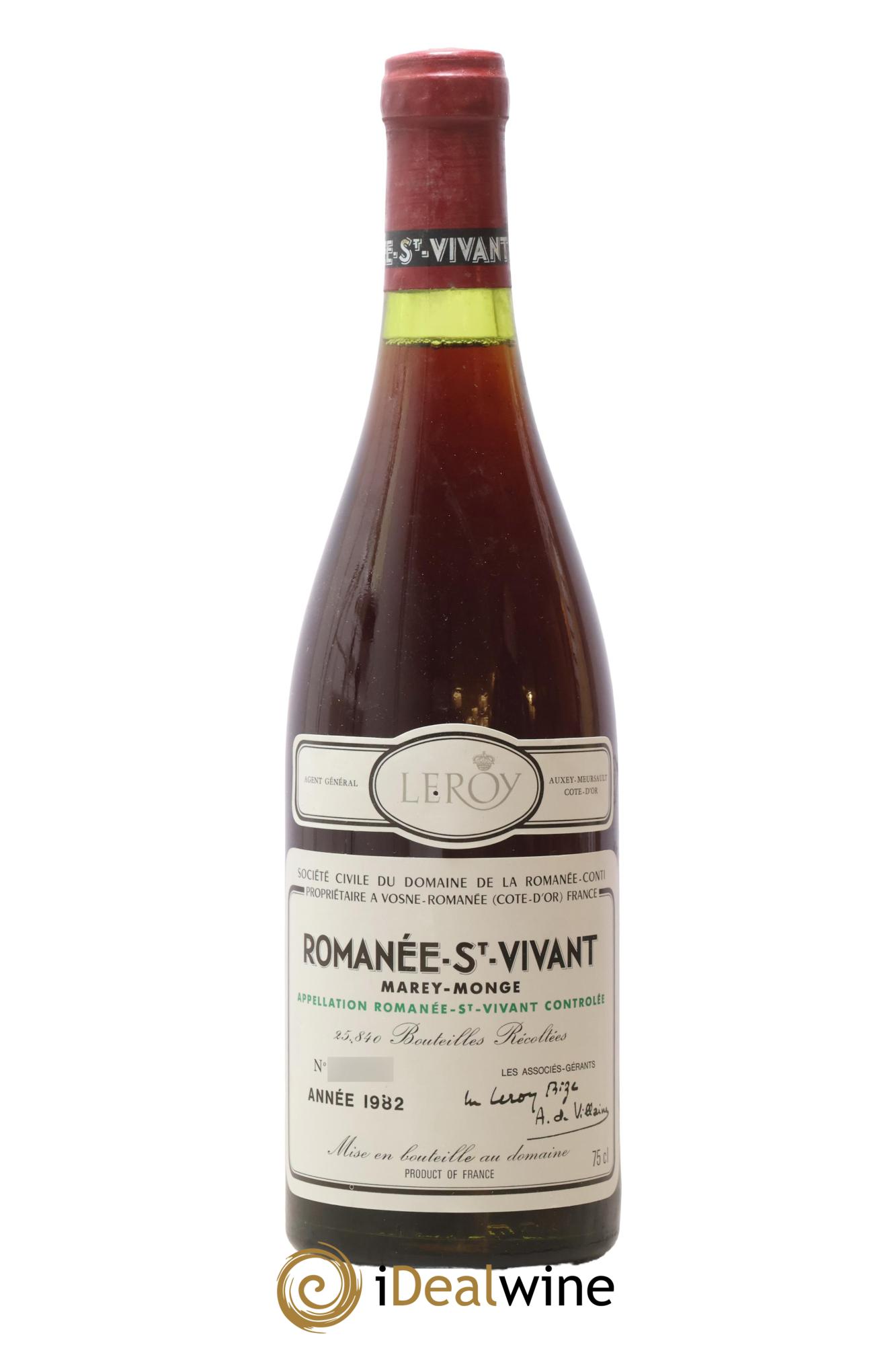 Romanée-Saint-Vivant Grand Cru Domaine de la Romanée-Conti 1982 - Lot de 1 bouteille - 0