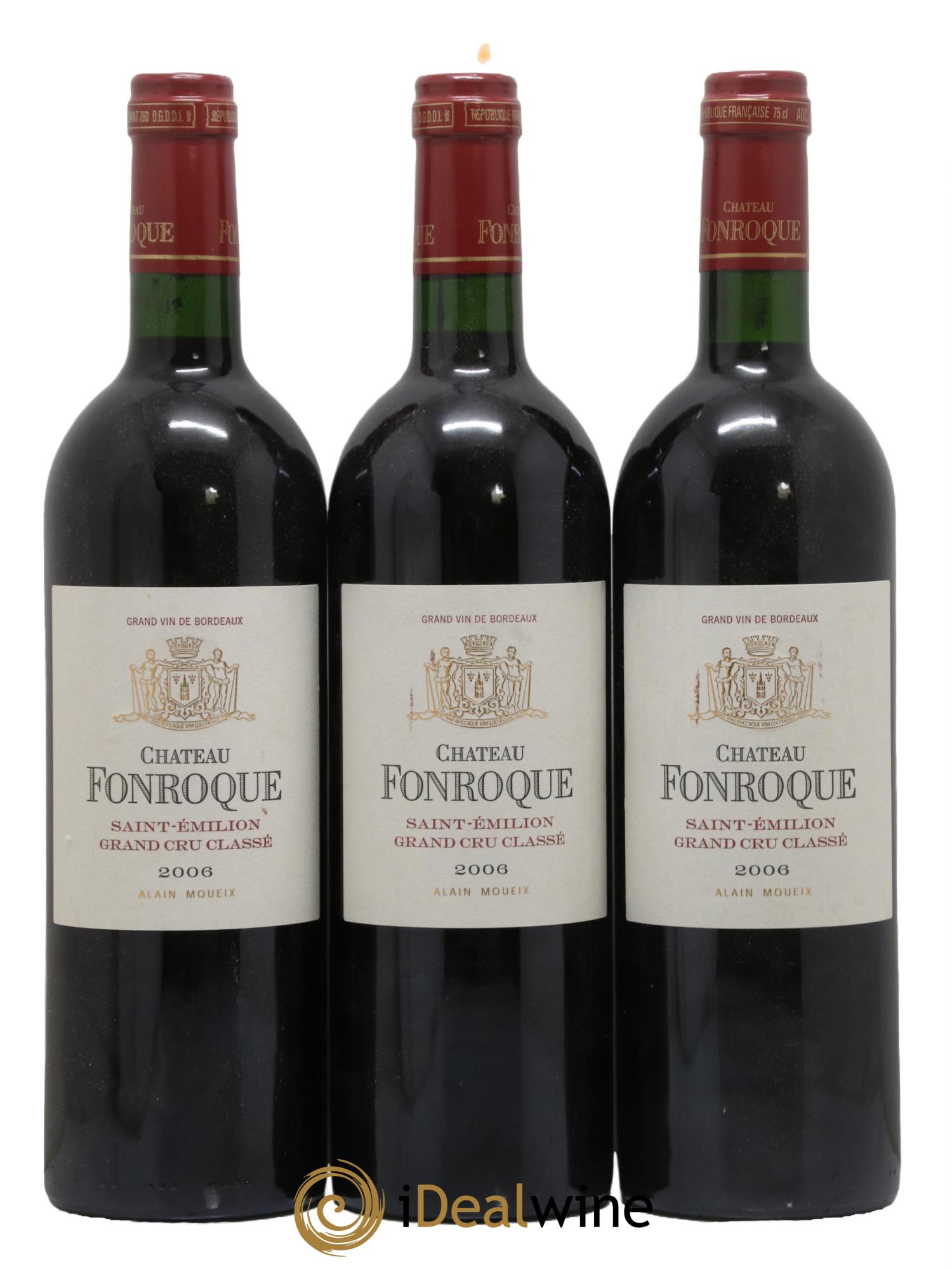Château Fonroque Grand Cru Classé 2006 - Lot de 3 bouteilles - 0