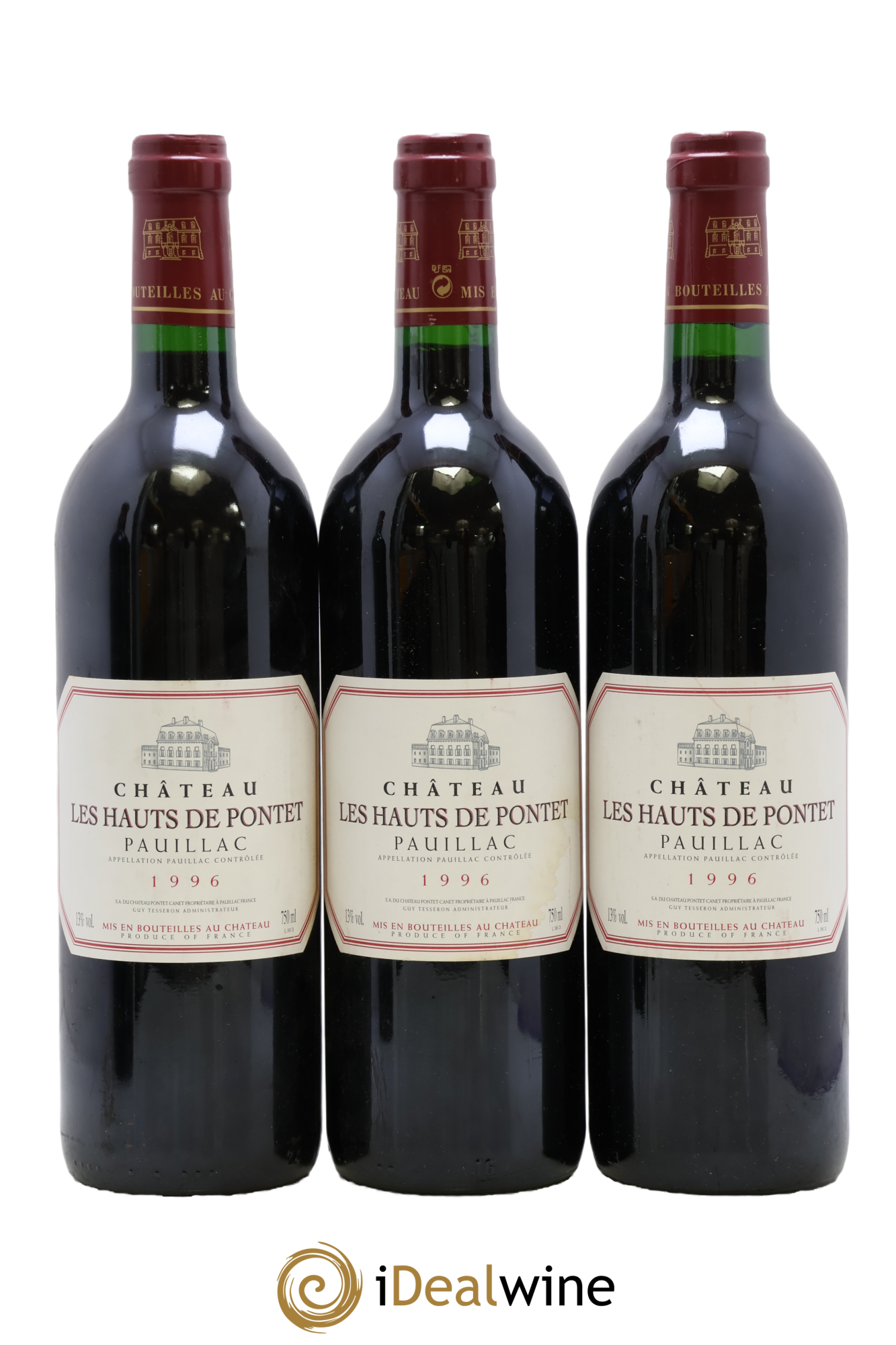 Les Hauts de Pontet-Canet Second Vin 1996 - Lot de 3 bouteilles - 0