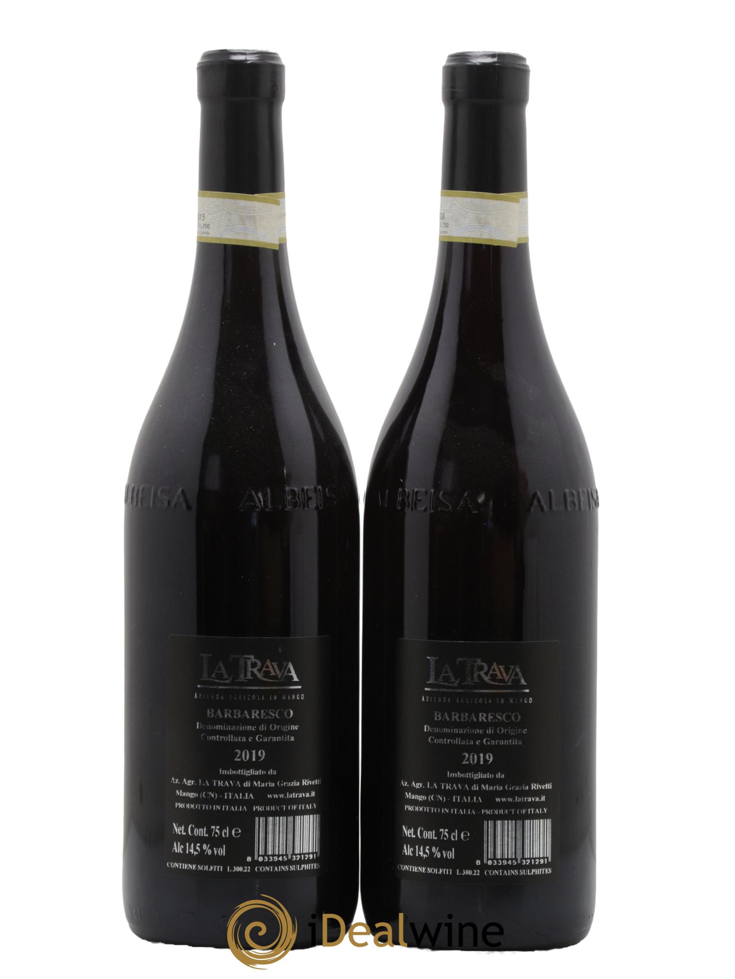 Barbaresco DOCG La Trava 2019 - Lot de 2 bouteilles - 1