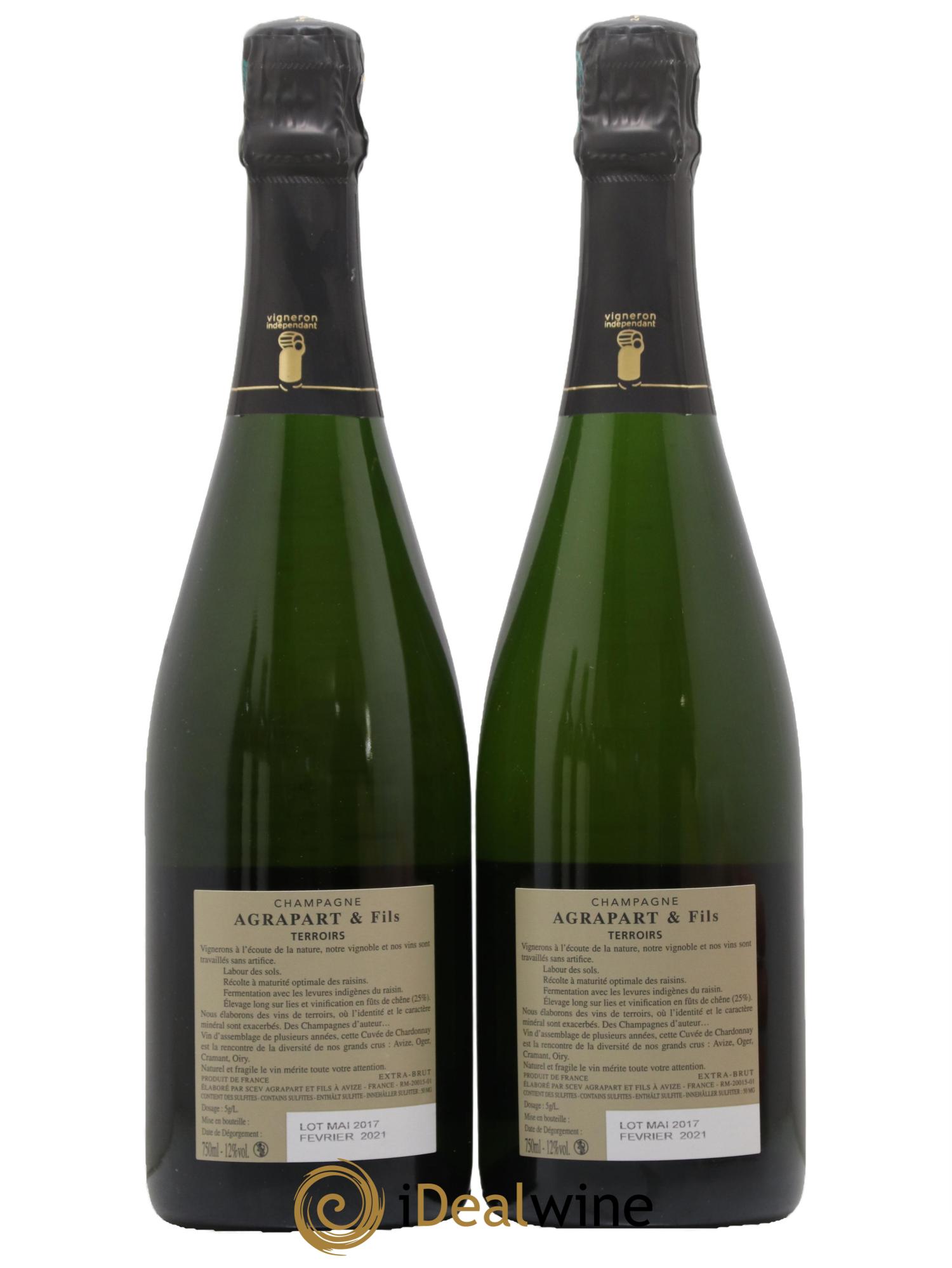 Terroirs Blanc de Blancs Extra-Brut Agrapart & Fils - Lotto di 2 bottiglie - 1
