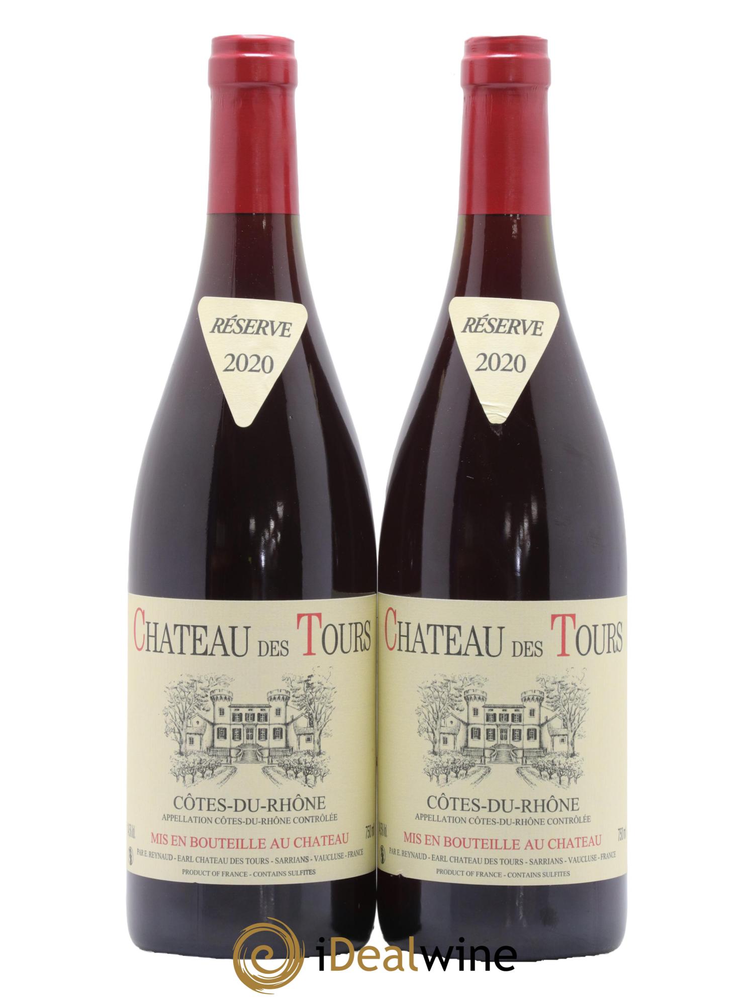 Côtes-du-Rhône Château des Tours Emmanuel Reynaud 2020 - Lot de 2 bouteilles - 0