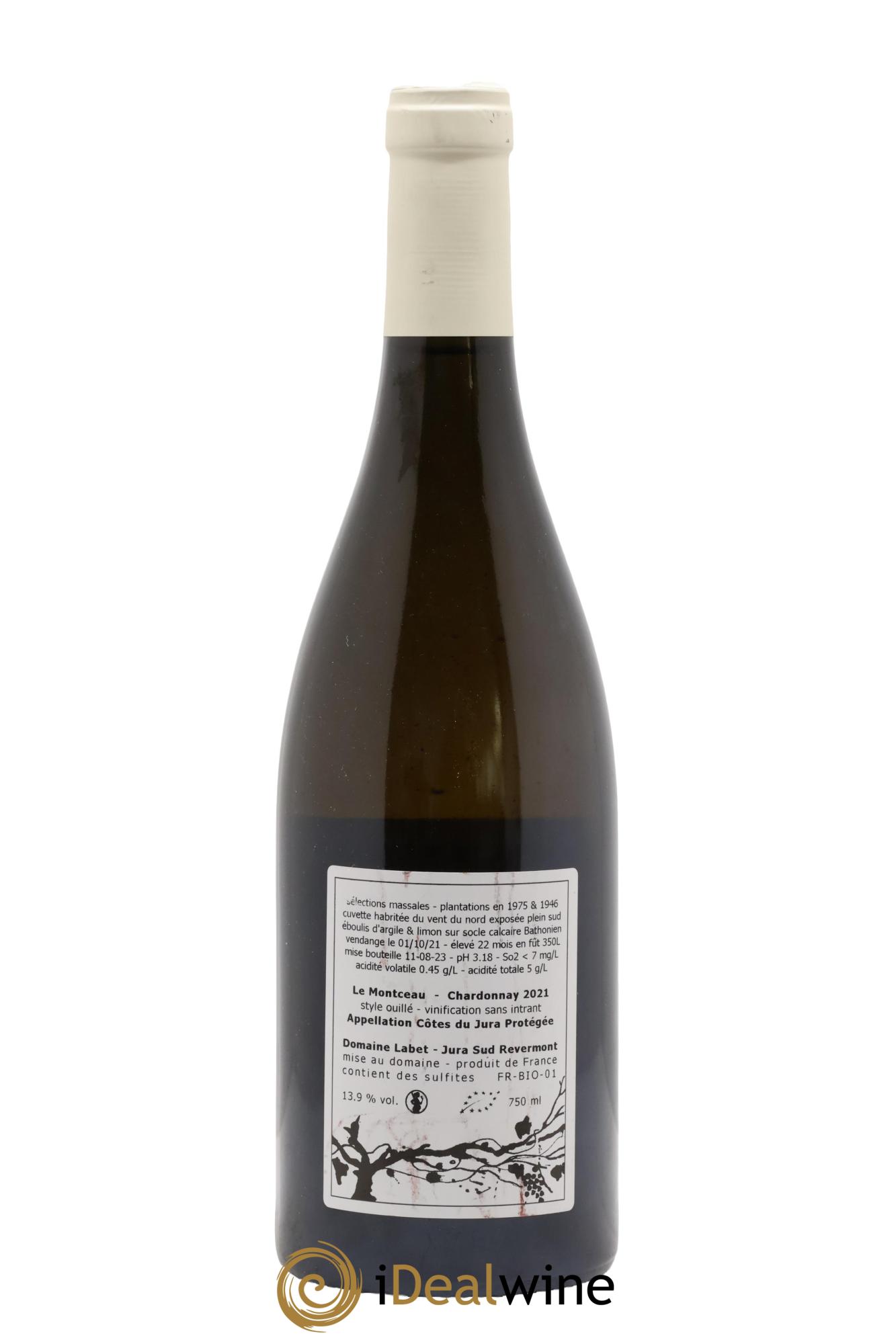 Côtes du Jura Chardonnay Le Montceau Romain - Julien - Charline Labet 2021 - Lot of 1 bottle - 1
