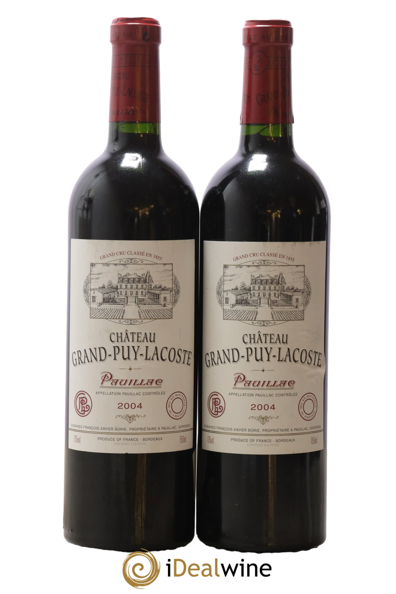 Château Grand Puy Lacoste 5ème Grand Cru Classé 2004 - Posten von 2 Flaschen - 0