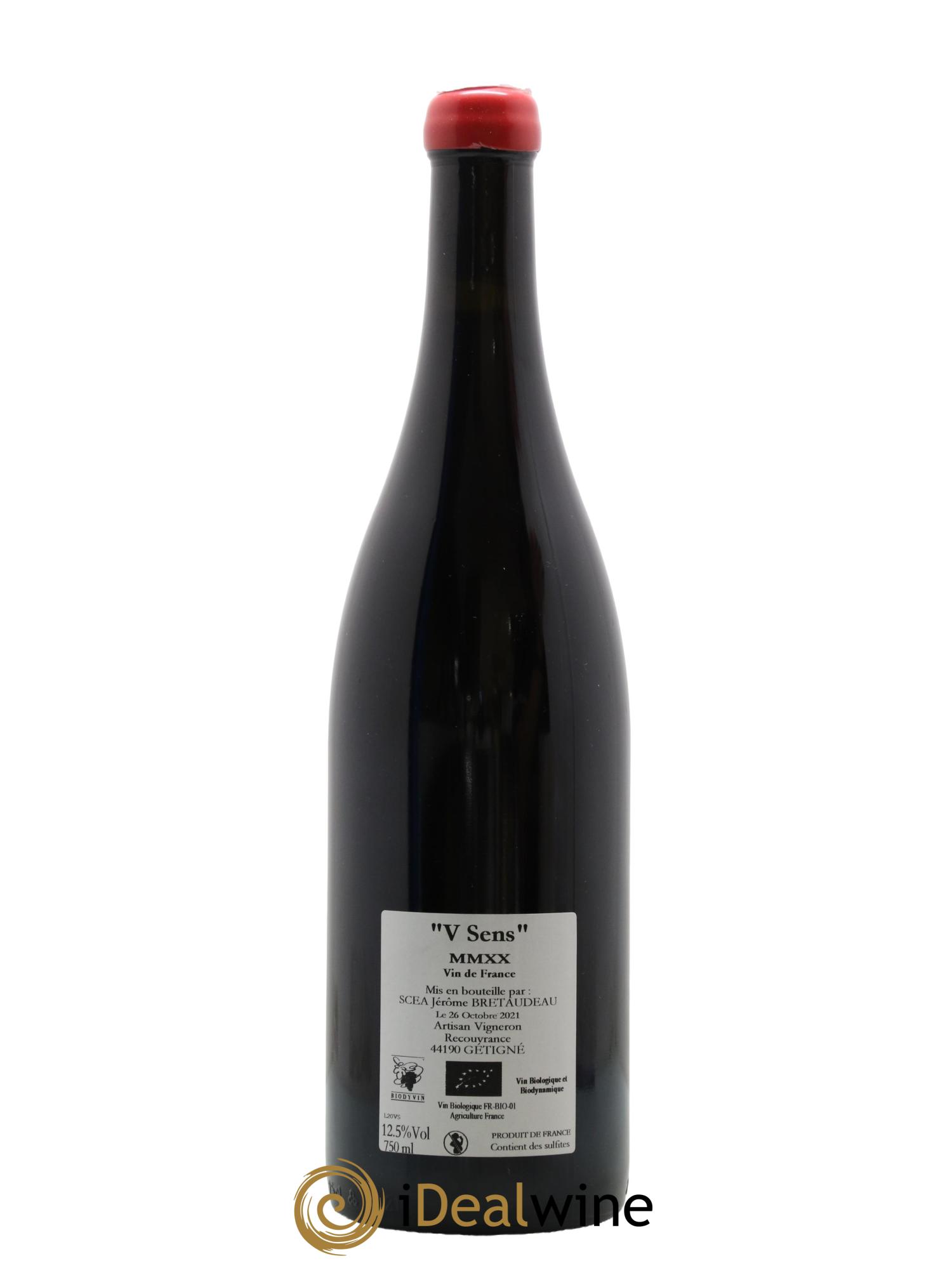 Vin de France V Sens Jérôme Bretaudeau - Domaine de Bellevue 2020 - Lot de 1 bouteille - 1
