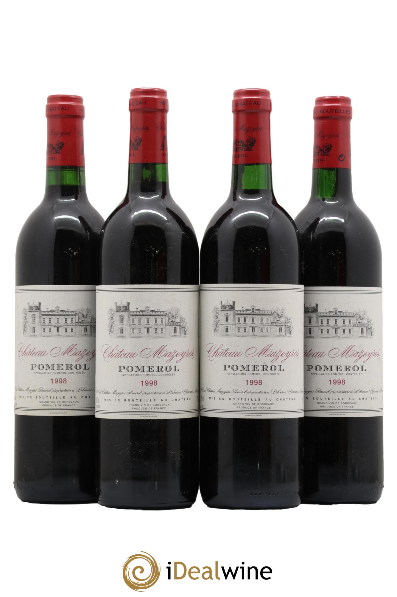 Château Mazeyres 1998 - Lot de 4 bouteilles - 0