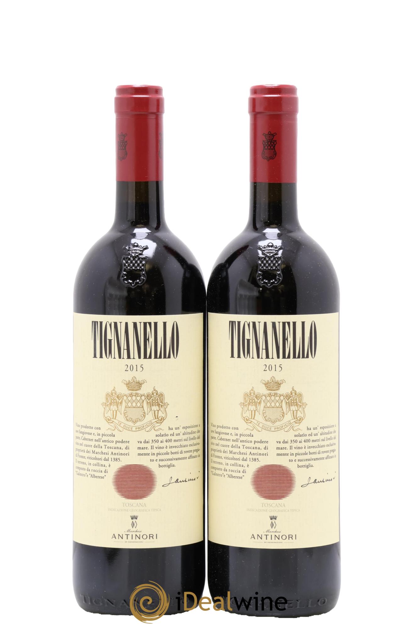 Toscana IGT Tignanello Tenuta Tignanello - Marchesi Antinori 2015 - Lot de 2 bouteilles - 0