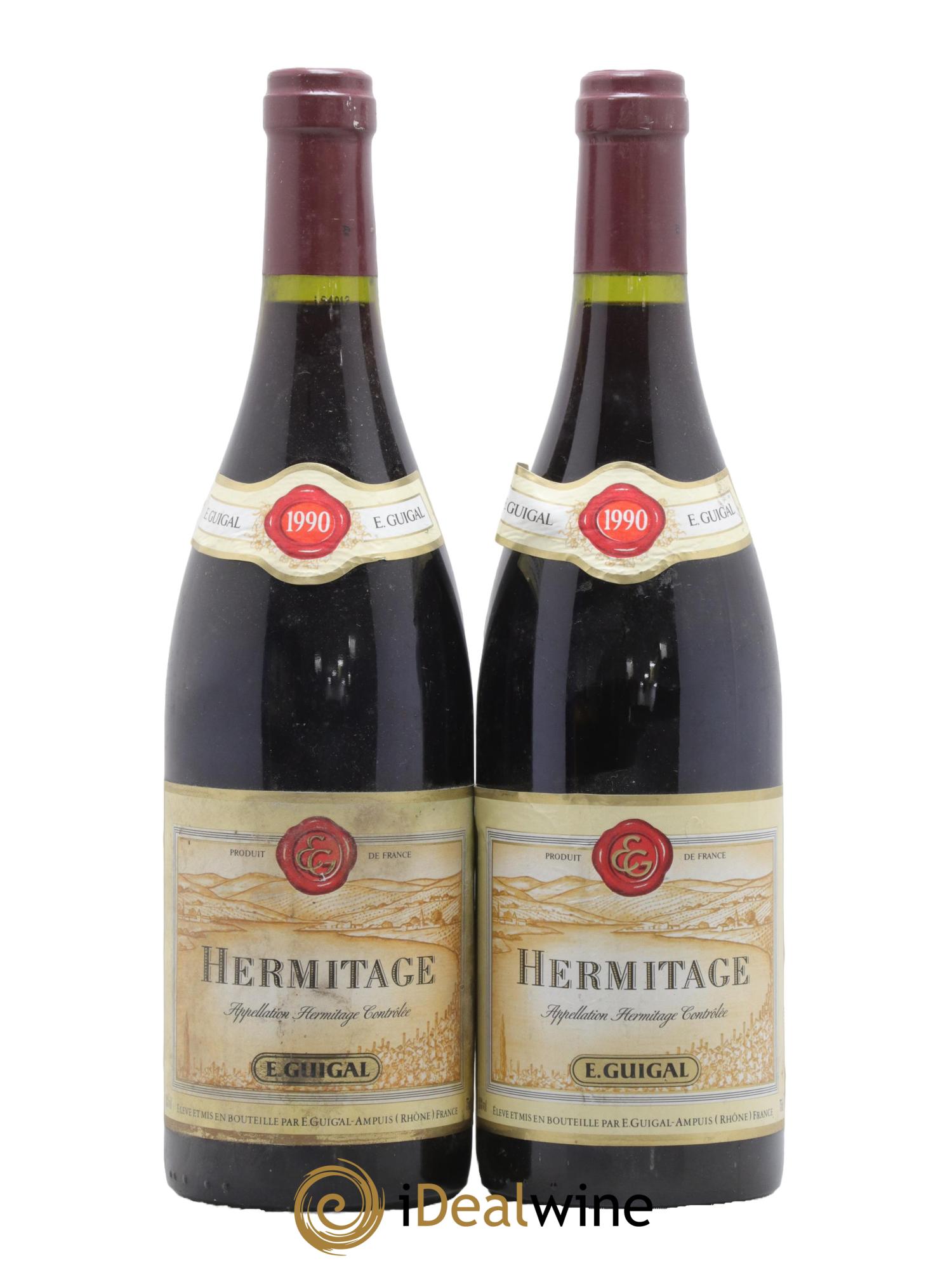 Hermitage Guigal 1990 - Lot de 2 bouteilles - 0