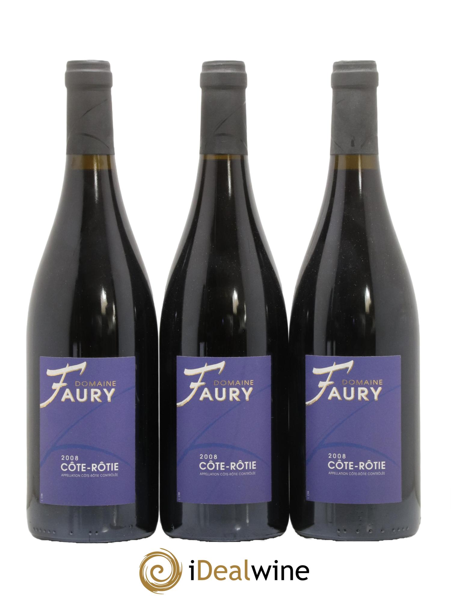 Côte-Rôtie Lionel-Faury 2008 - Lot de 3 bouteilles - 0