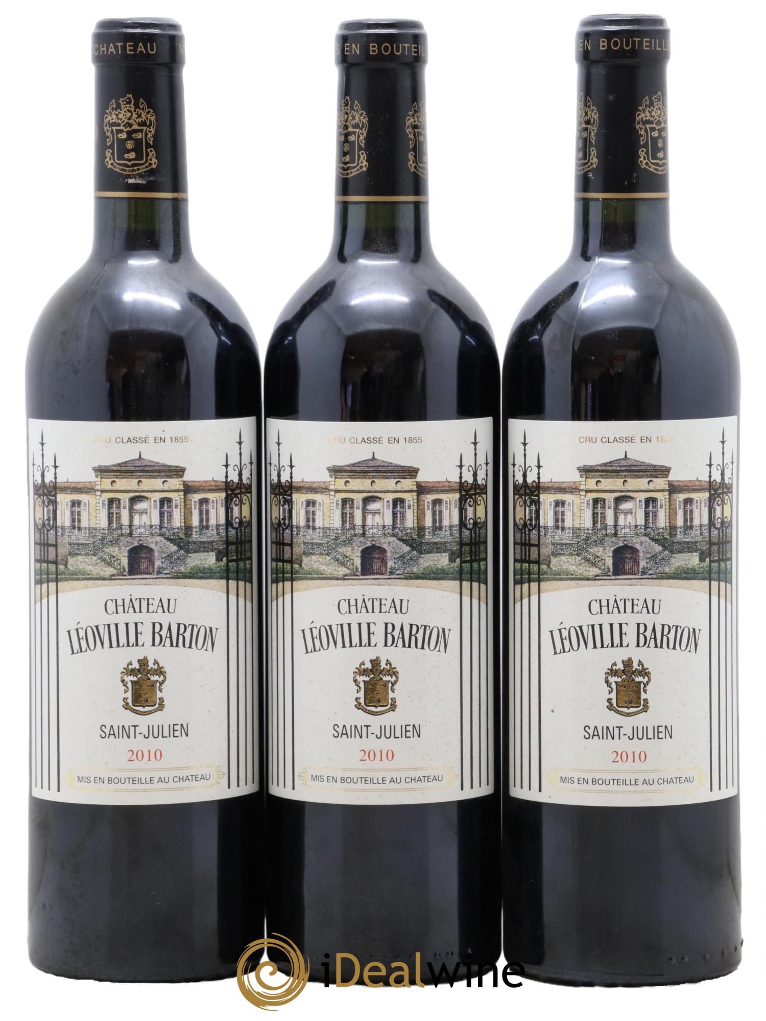 Château Léoville Barton 2ème Grand Cru Classé 2010 - Lot de 3 bouteilles - 0