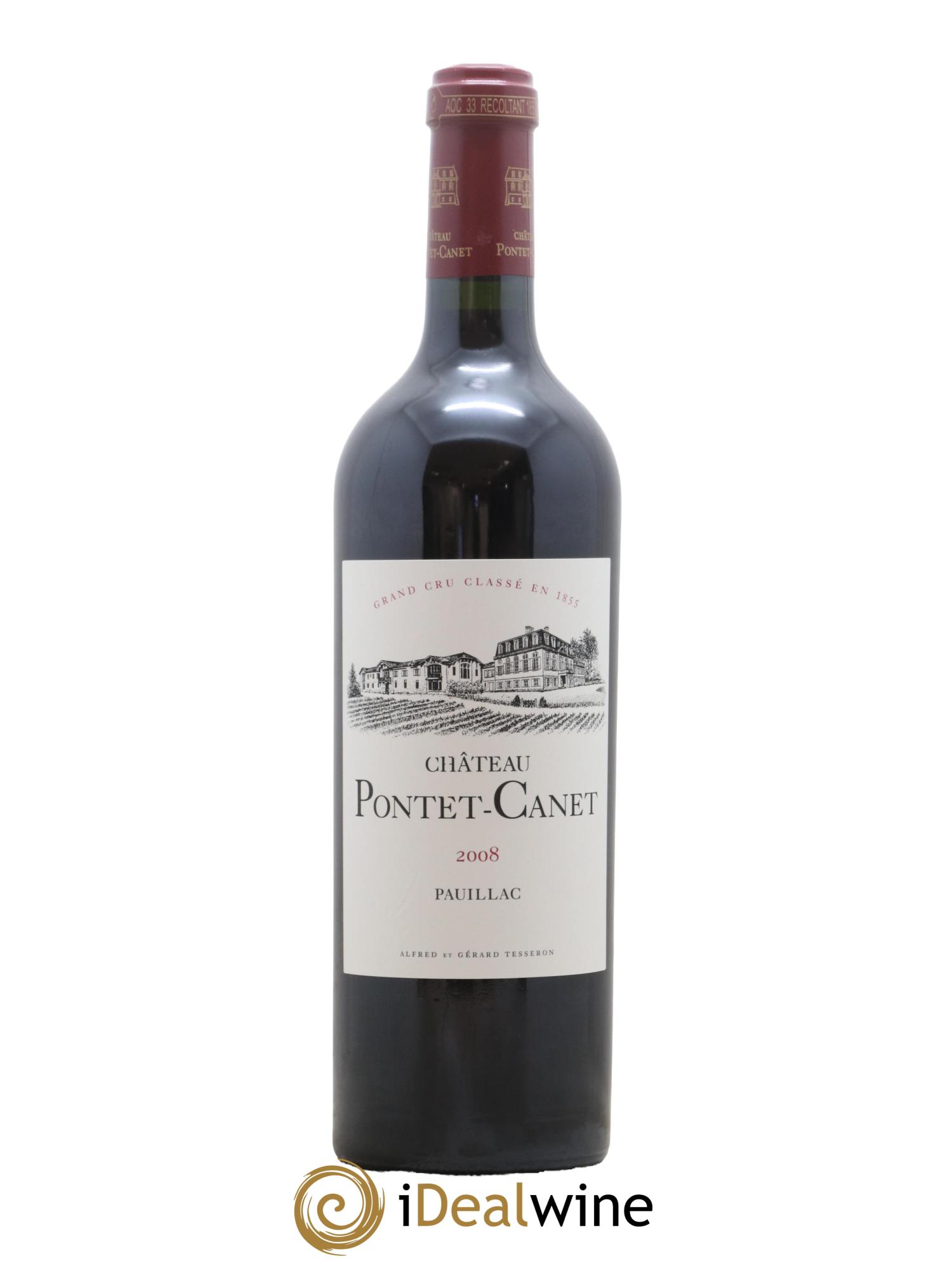 Château Pontet Canet 5ème Grand Cru Classé 2008 - Lot de 1 bouteille - 0