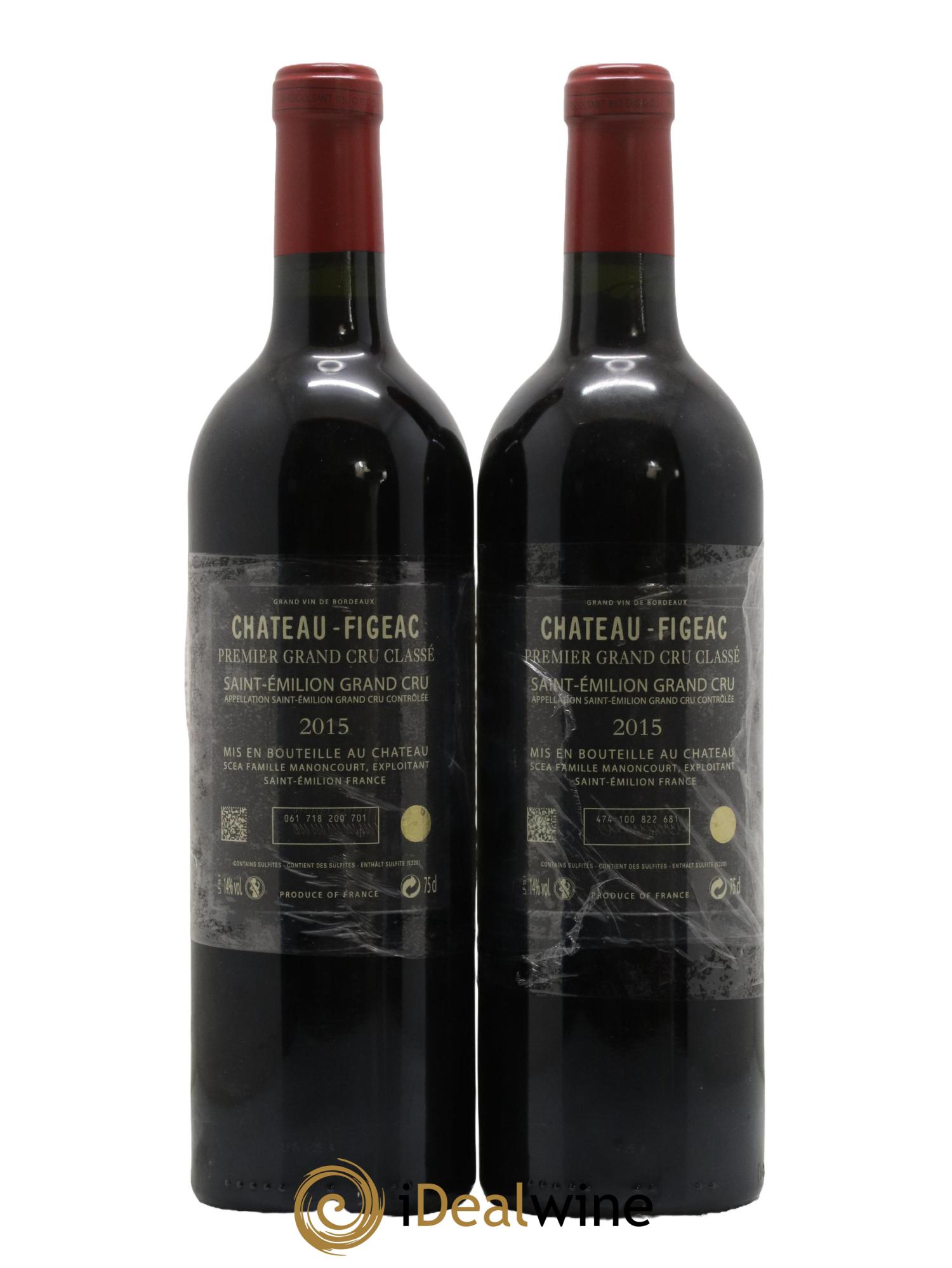 Château Figeac 1er Grand Cru Classé A 2015 - Lot de 2 bouteilles - 1