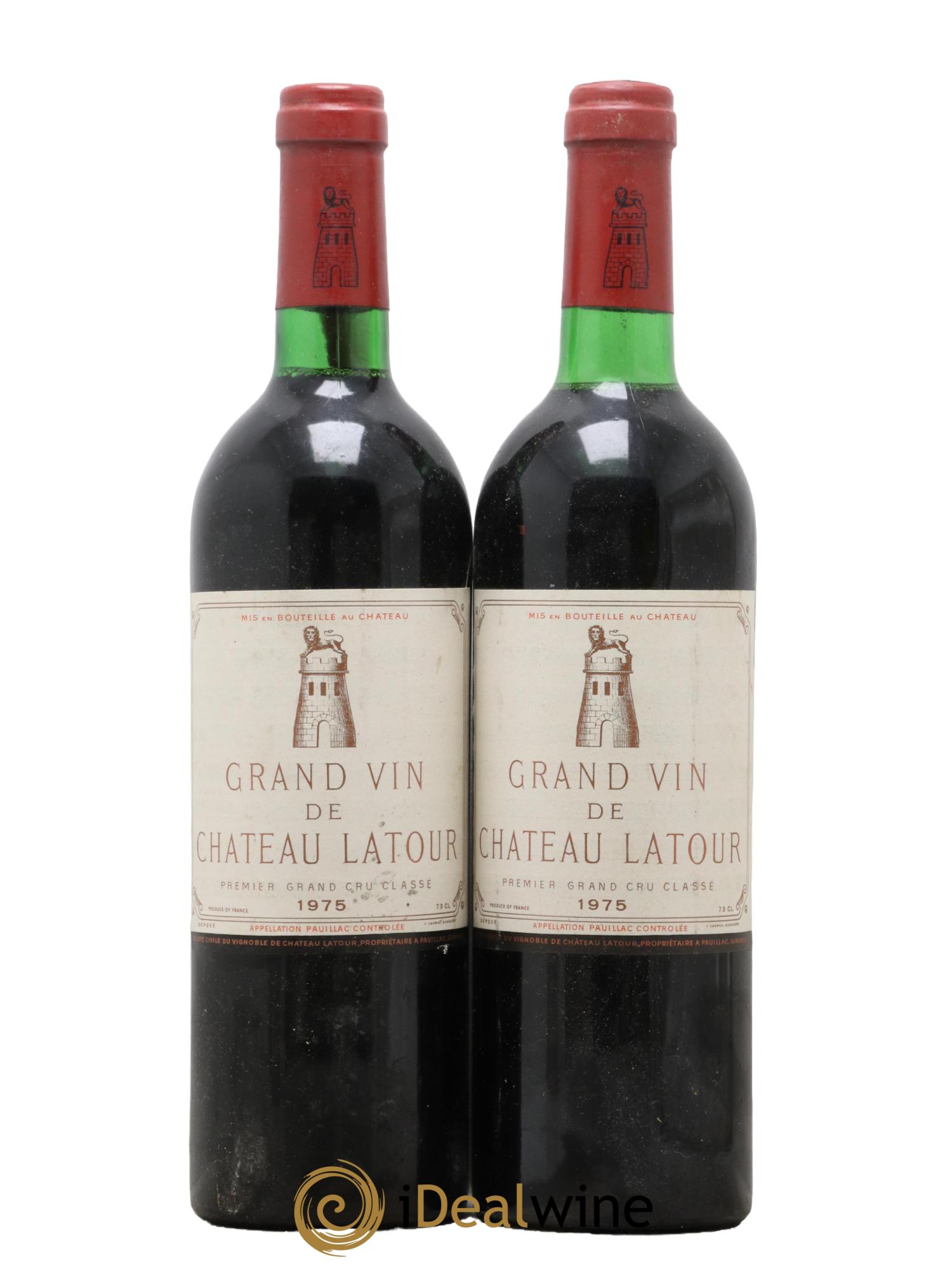 Château Latour 1er Grand Cru Classé 1975 - Lot de 2 bouteilles - 0