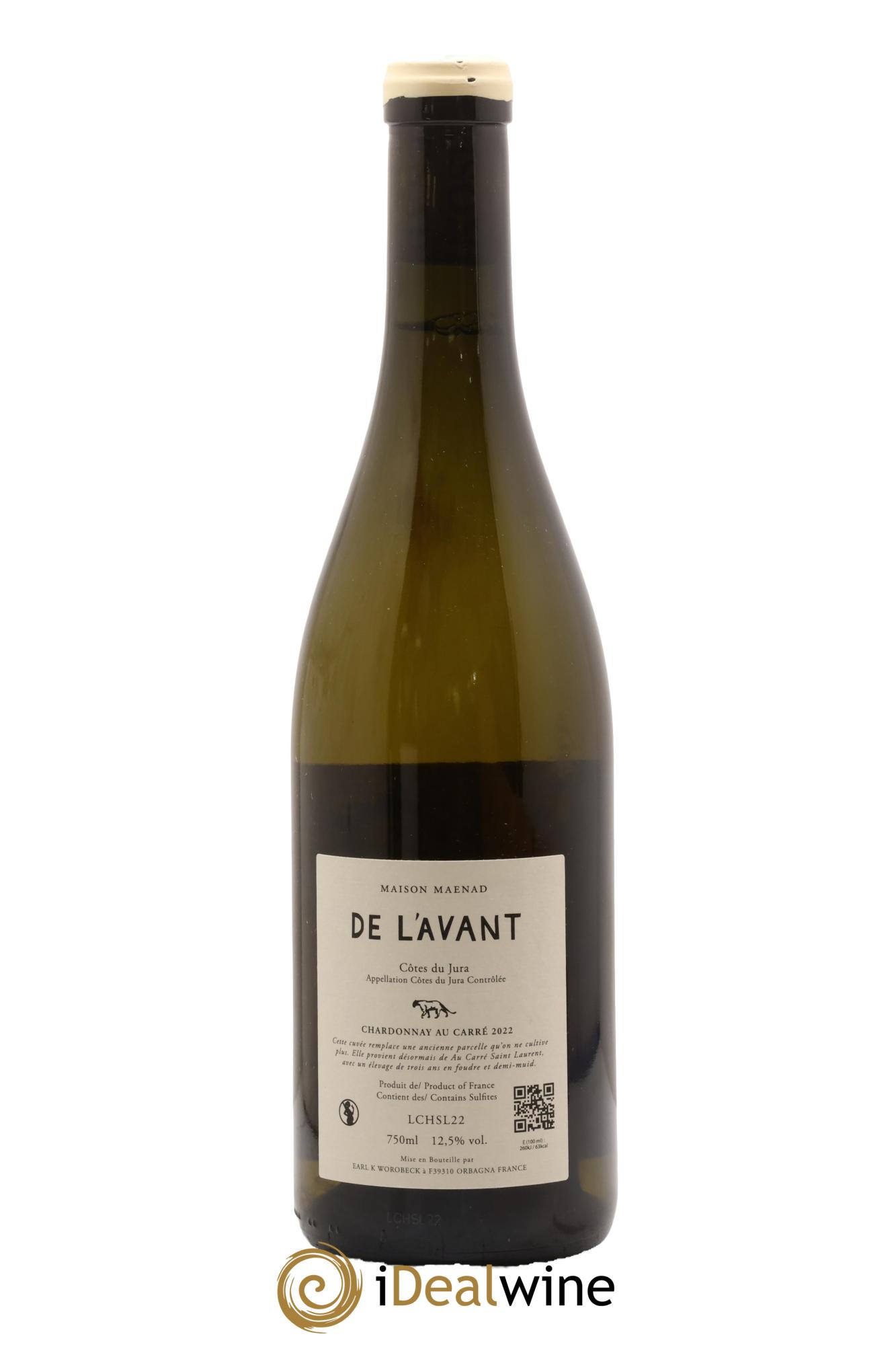 Côtes du Jura De l'Avant - Chardonnay Au Carré Katie Worobeck Maison Maenad 2022 - Lot de 1 bouteille - 1