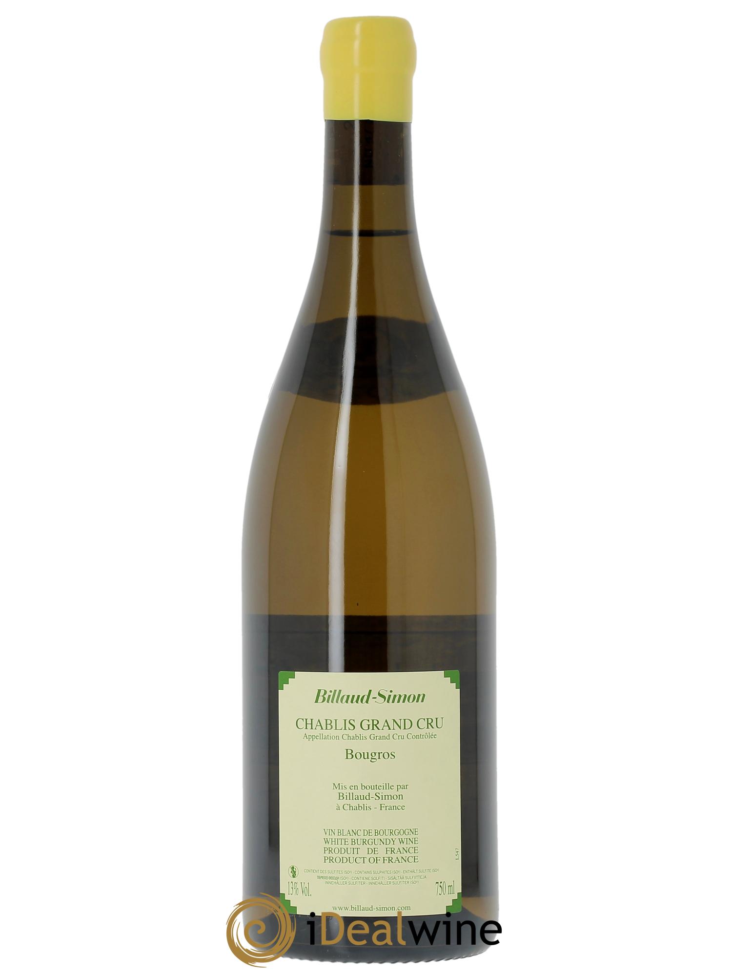 Chablis Grand Cru Bougros Billaud-Simon (Domaine)  2023 - Lot de 1 bouteille - 1