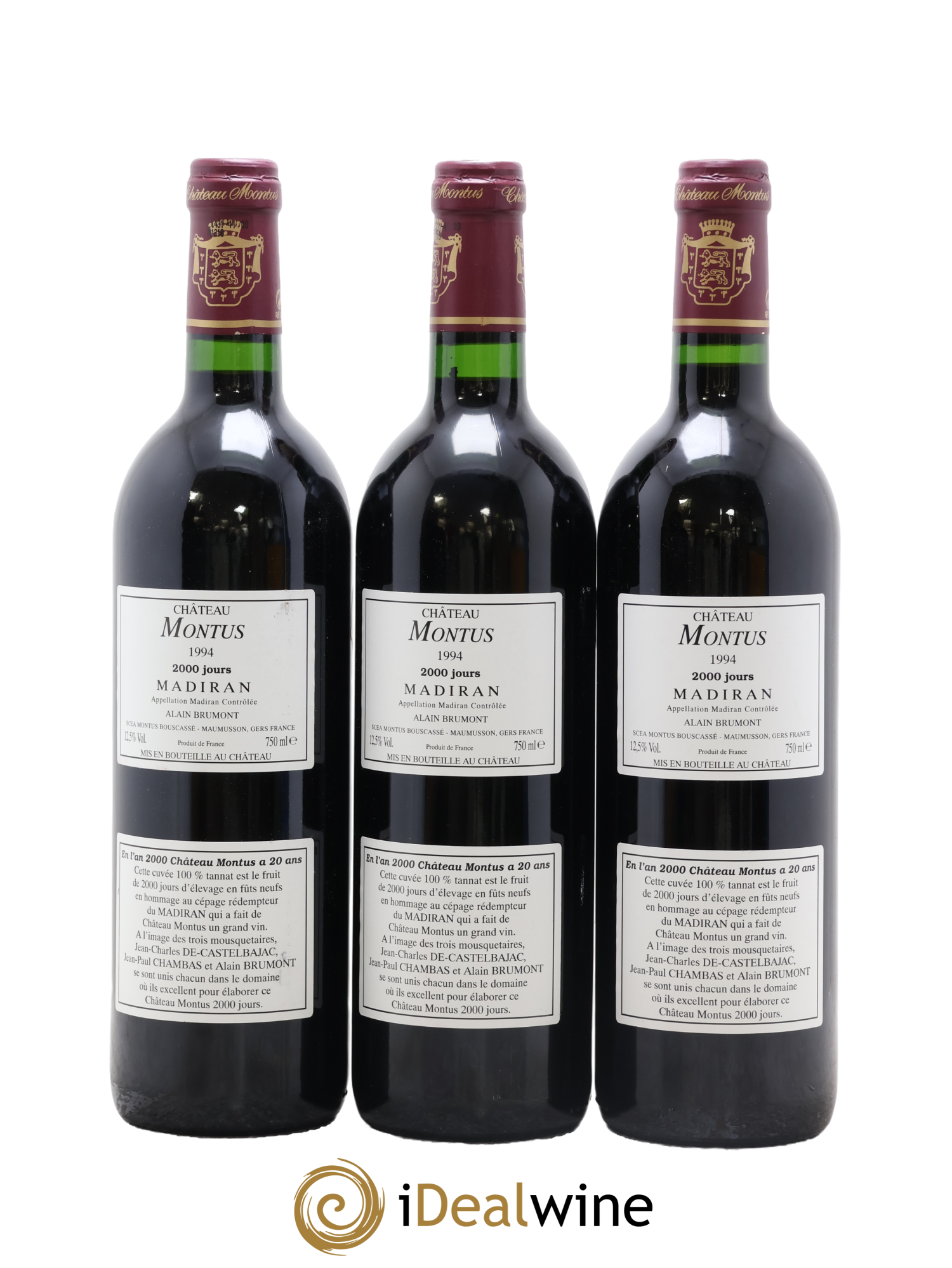 Madiran Château Montus 2000 jours Alain Brumont 1994 - Lot de 6 bouteilles - 4