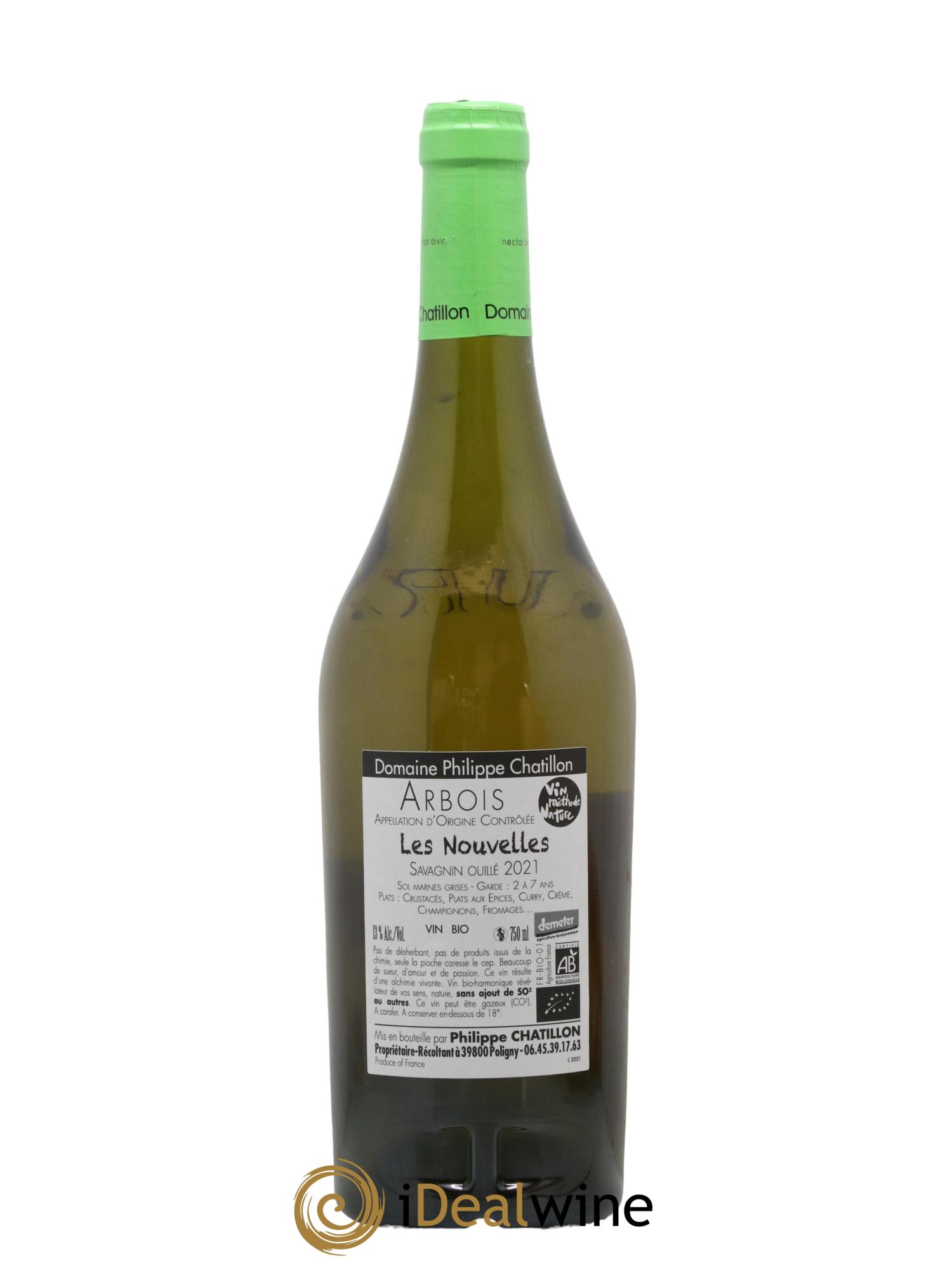 Arbois Les Nouvelles Philippe Chatillon  2021 - Lotto di 1 bottiglia - 1
