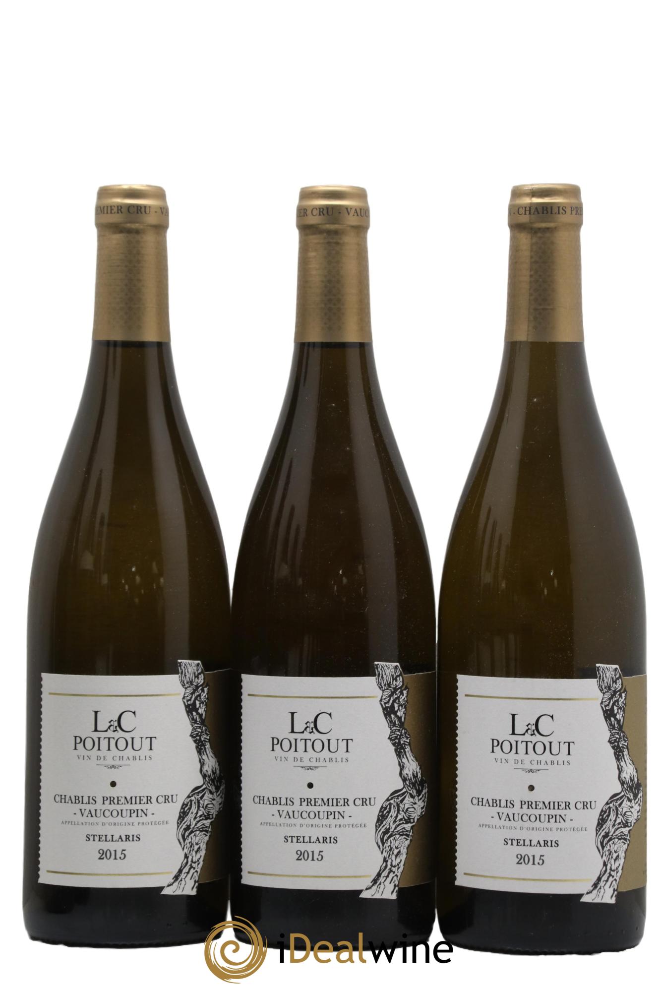 Chablis 1er Cru Vaucoupin Stellaris L&C Poitout 2015 - Lot de 3 bouteilles - 0