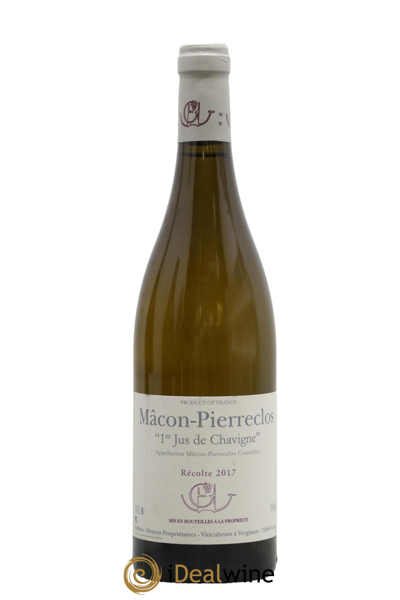 Mâcon Pierreclos 1er Jus de Chavigne Guffens-Heynen 2017 - Lot of 1 bottle - 0