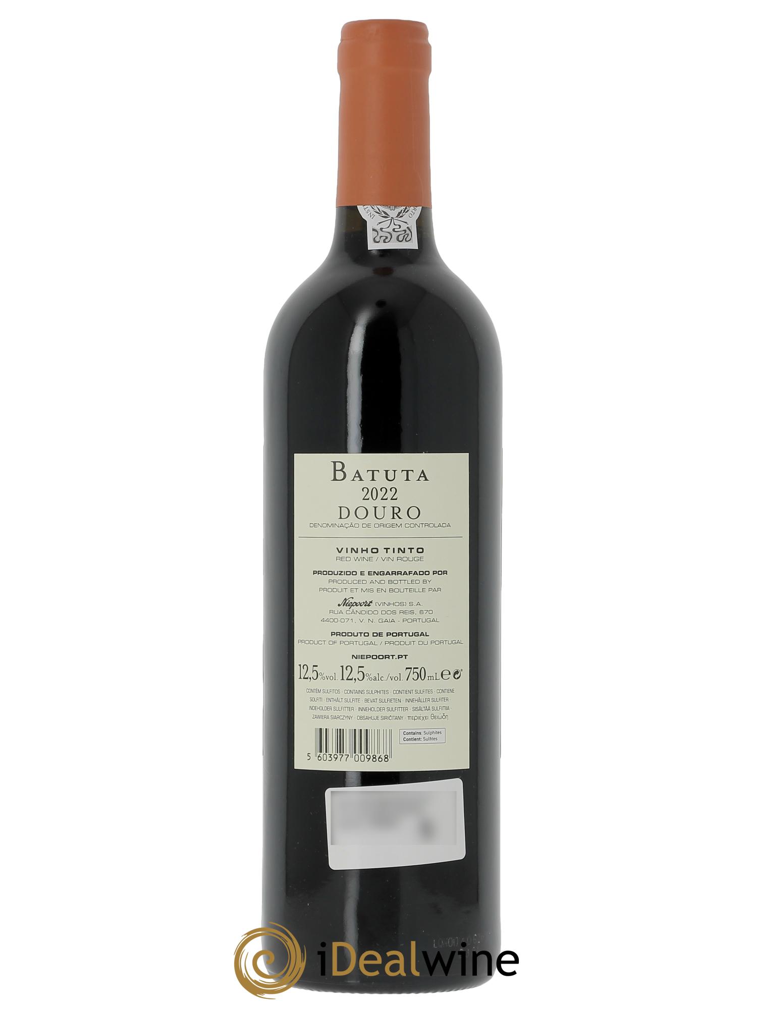 Douro Batuta Niepoort 2022 - Lot de 1 bouteille - 2